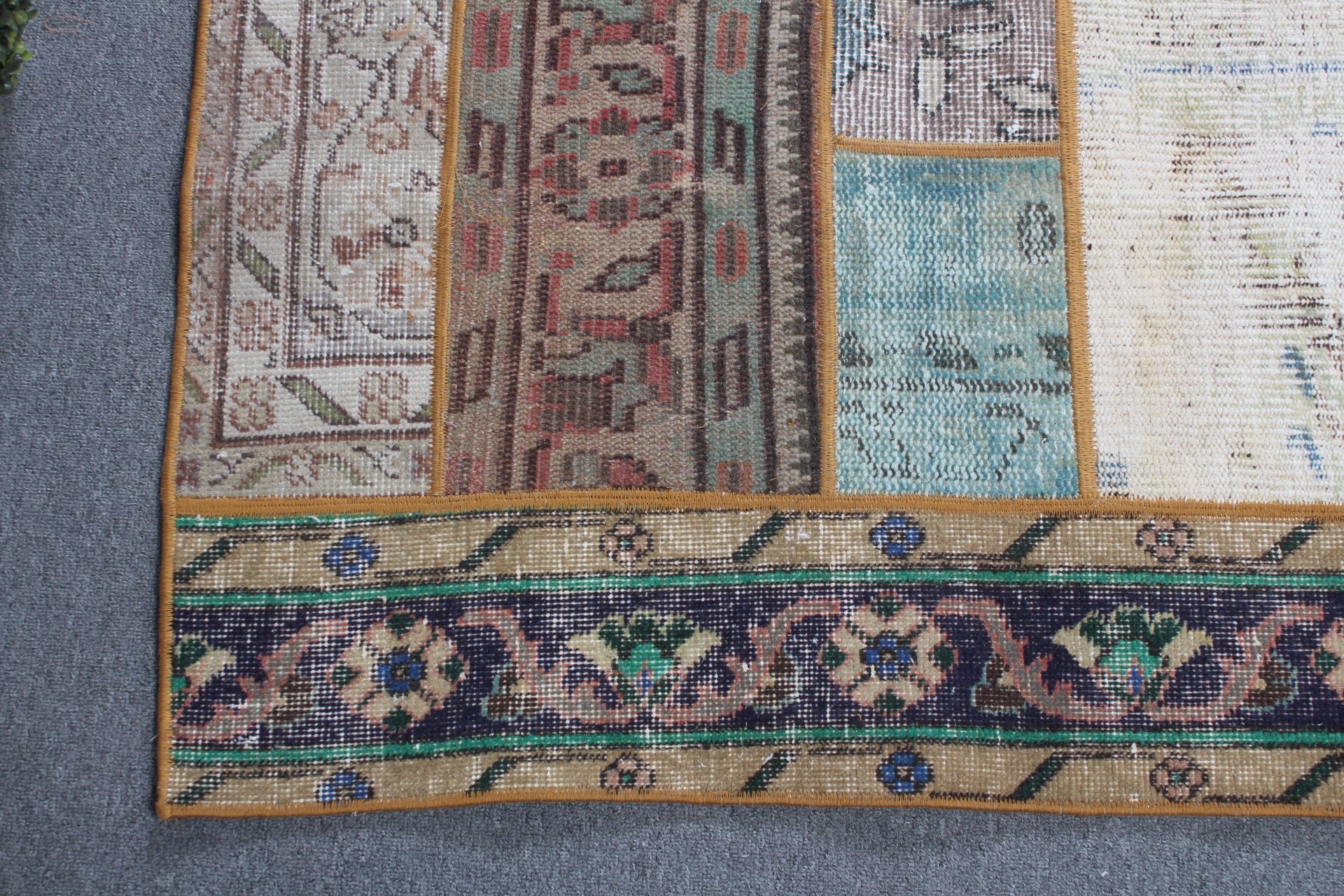 Türk Halıları, Vintage Halı, Koridor Halıları, Koridor Halıları, Gökkuşağı Oushak Halıları, Ev Dekorasyonu Halısı, Oryantal Halı, 3,7x10,7 ft Runner Halıları