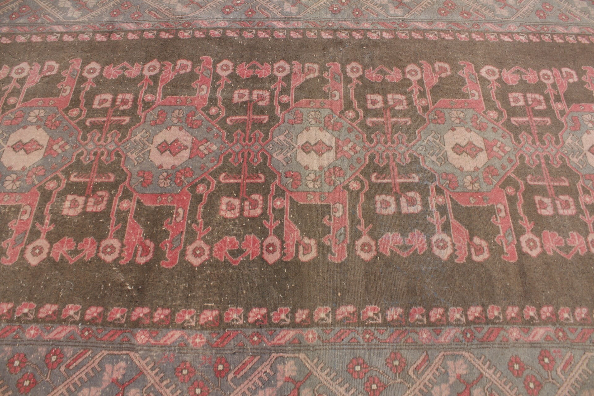 Yün Halı, Ev Dekorasyonu Halıları, Türk Halıları, Salon Halısı, Vintage Halı, Yemek Odası Halısı, Kahverengi Yer Halıları, 5.4x9.7 ft Büyük Halı, Salon Halıları