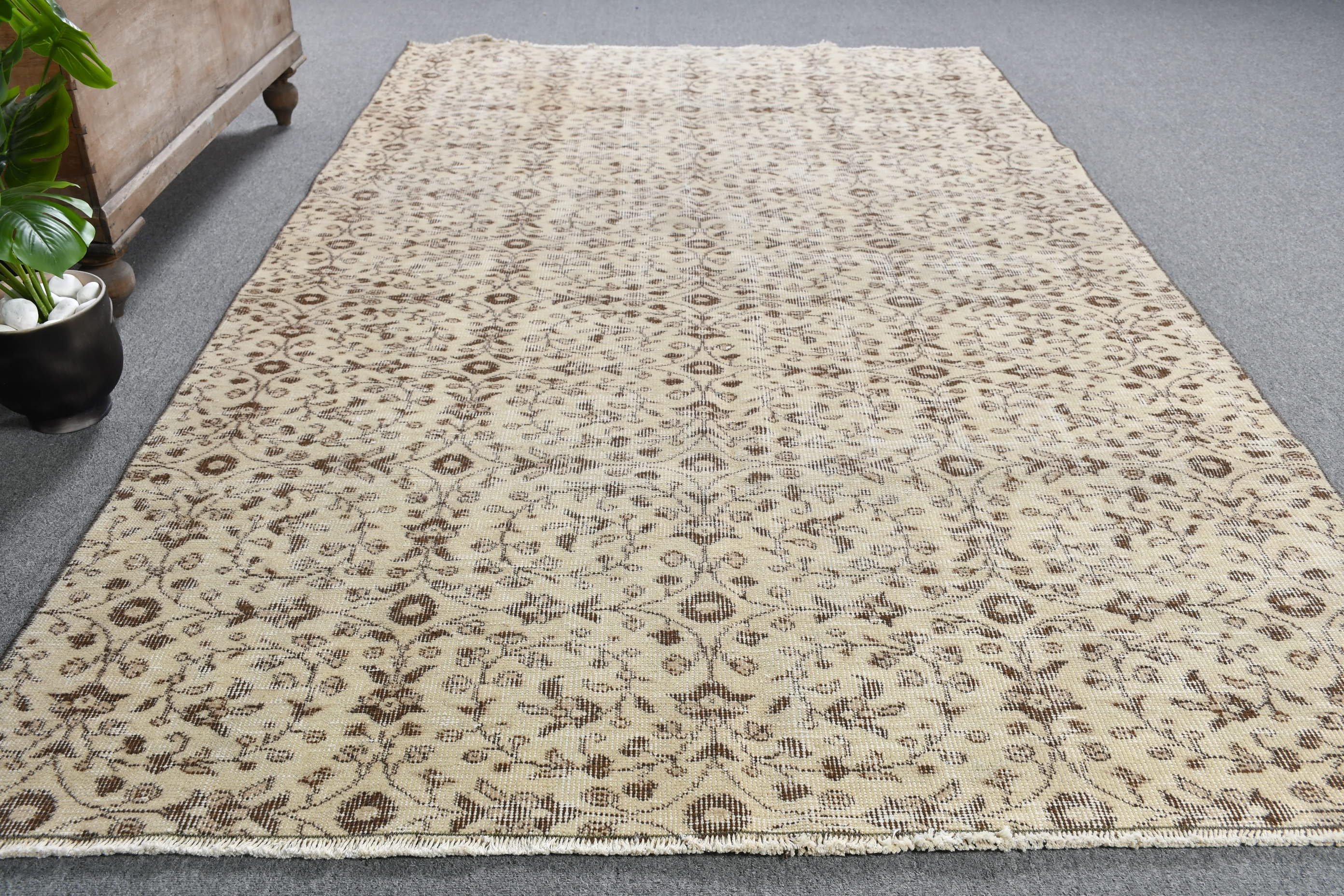 Floor Rug, Vintage Rugs, Home Decor Rug, Nursery Rugs, 4.8x8.1 ft Area Rug, Turkish Rug, Beige Home Decor Rug, Moroccan Rug, Cute Rug