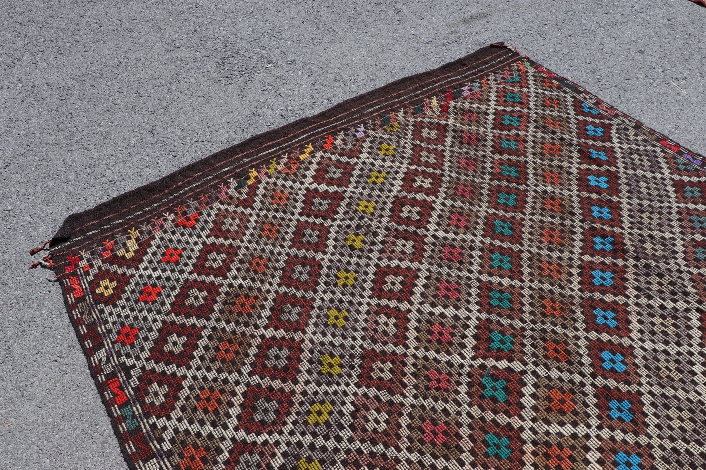 Vintage Halı, Türk Halıları, Oturma Odası Halıları, Anadolu Halısı, Bej Oushak Halısı, 6.5x9 ft Büyük Halı, Kilim, Yatak Odası Halısı, Salon Halısı, Retro Halılar