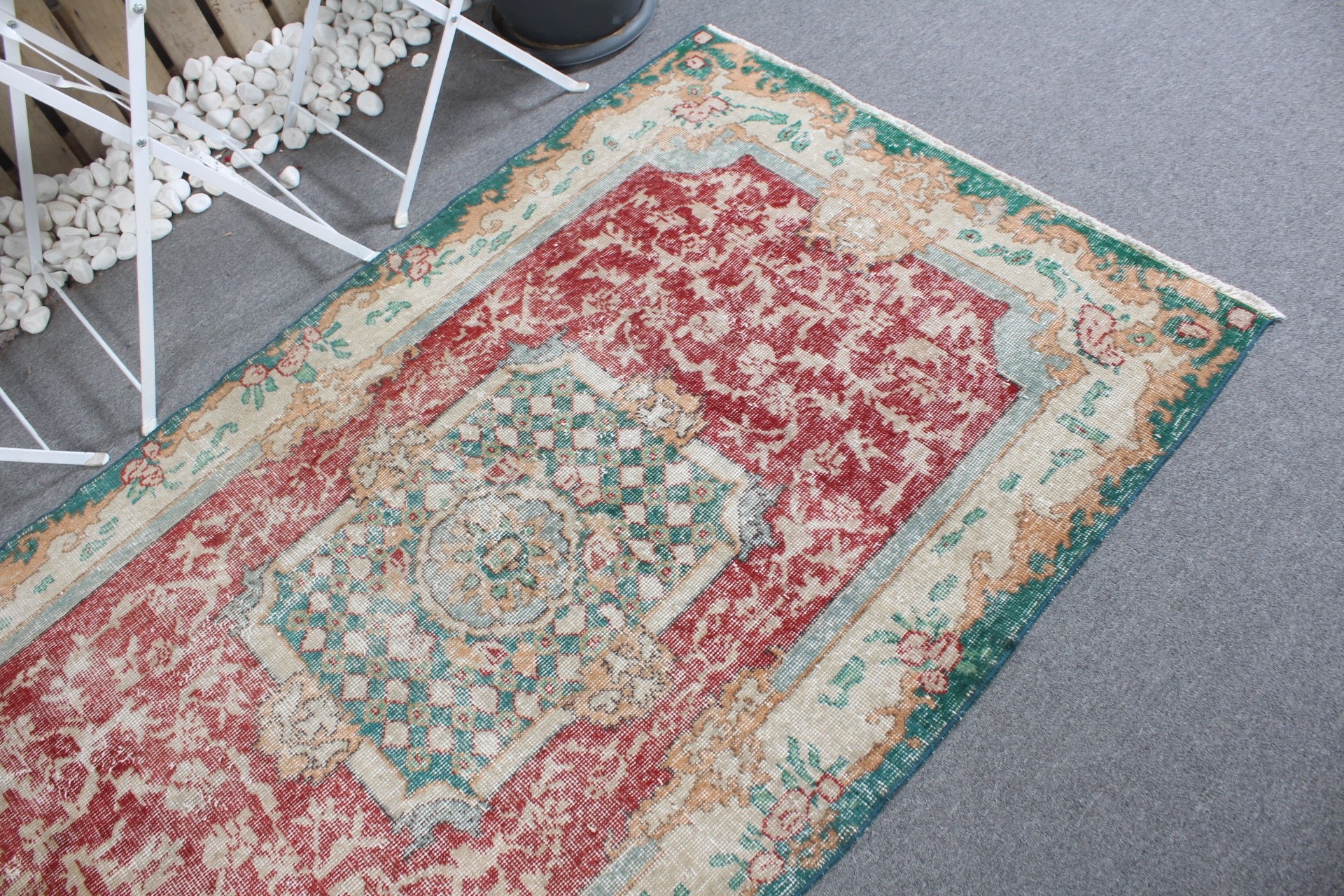 Vintage Decor Rug, Anatolian Rug, Rugs for Entry, Nursery Rugs, Red Bedroom Rug, Cool Rug, 3.7x6.4 ft Accent Rug, Vintage Rugs, Turkish Rug