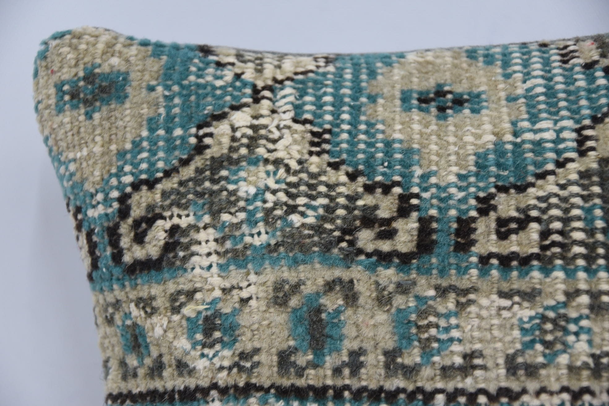 Ethnic Pillow Cover Cushion Cover, Pillow for Sofa, Antique Pillows, Home Decor Pillow, Floor Pillow, 12"x12" Blue Pillow Sham