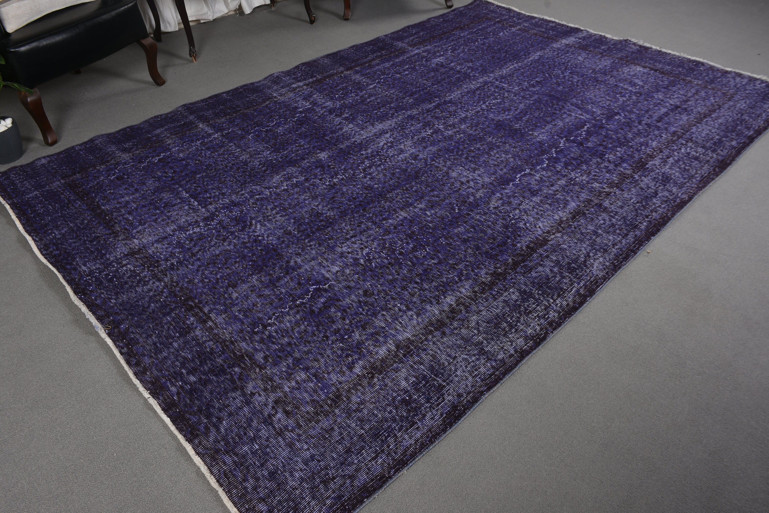 Luxury Rug, Handwoven Rug, 6.8x10 ft Large Rug, Modern Rug, Salon Rugs, Purple Handwoven Rug, Turkish Rug, Large Oushak Rugs, Vintage Rug