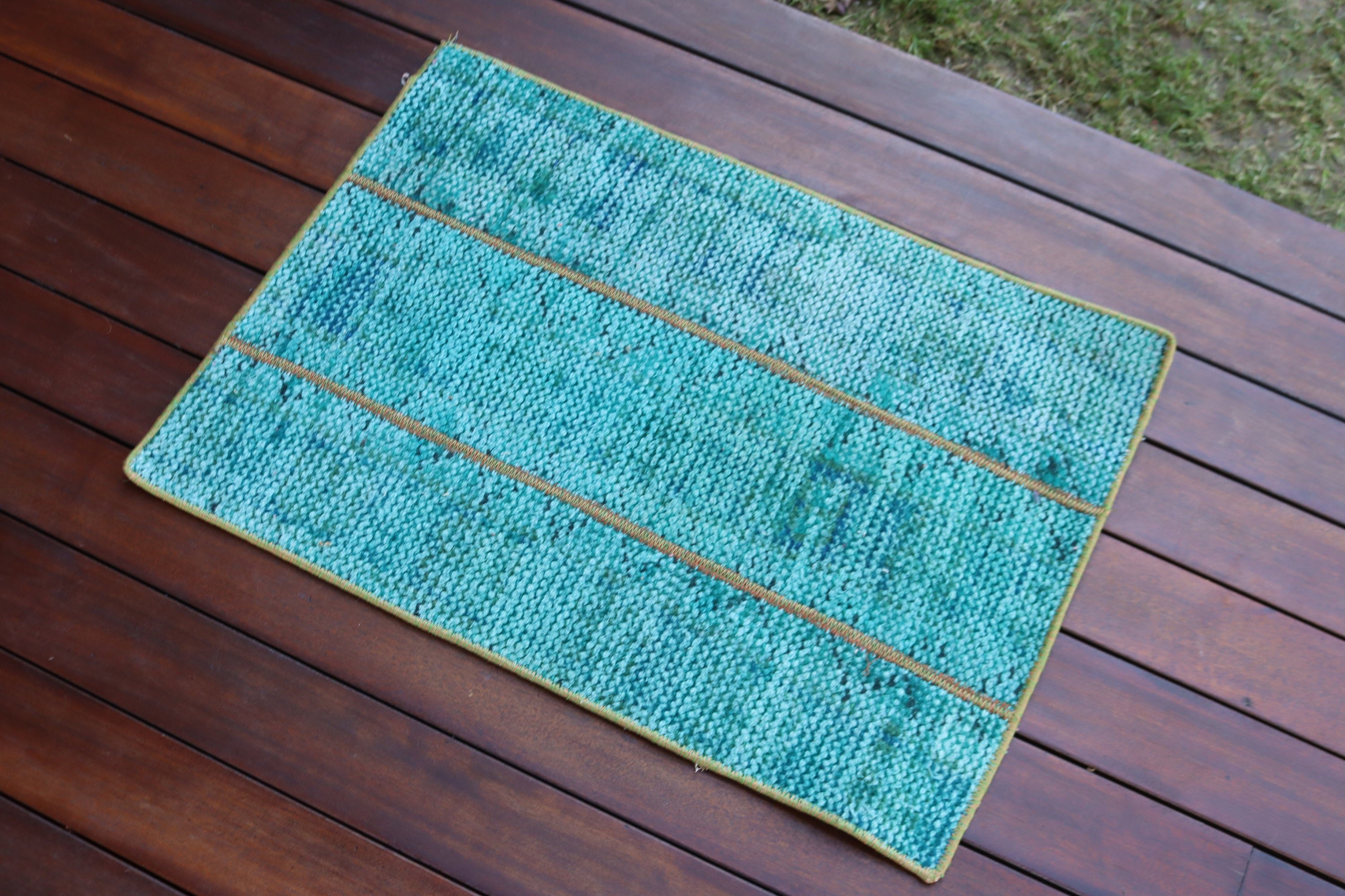 Vintage Rug, Small Boho Rug, Artistic Rug, Turkish Rug, Car Mat Rugs, Green Antique Rug, Neutral Rug, 1.6x2.3 ft Small Rugs