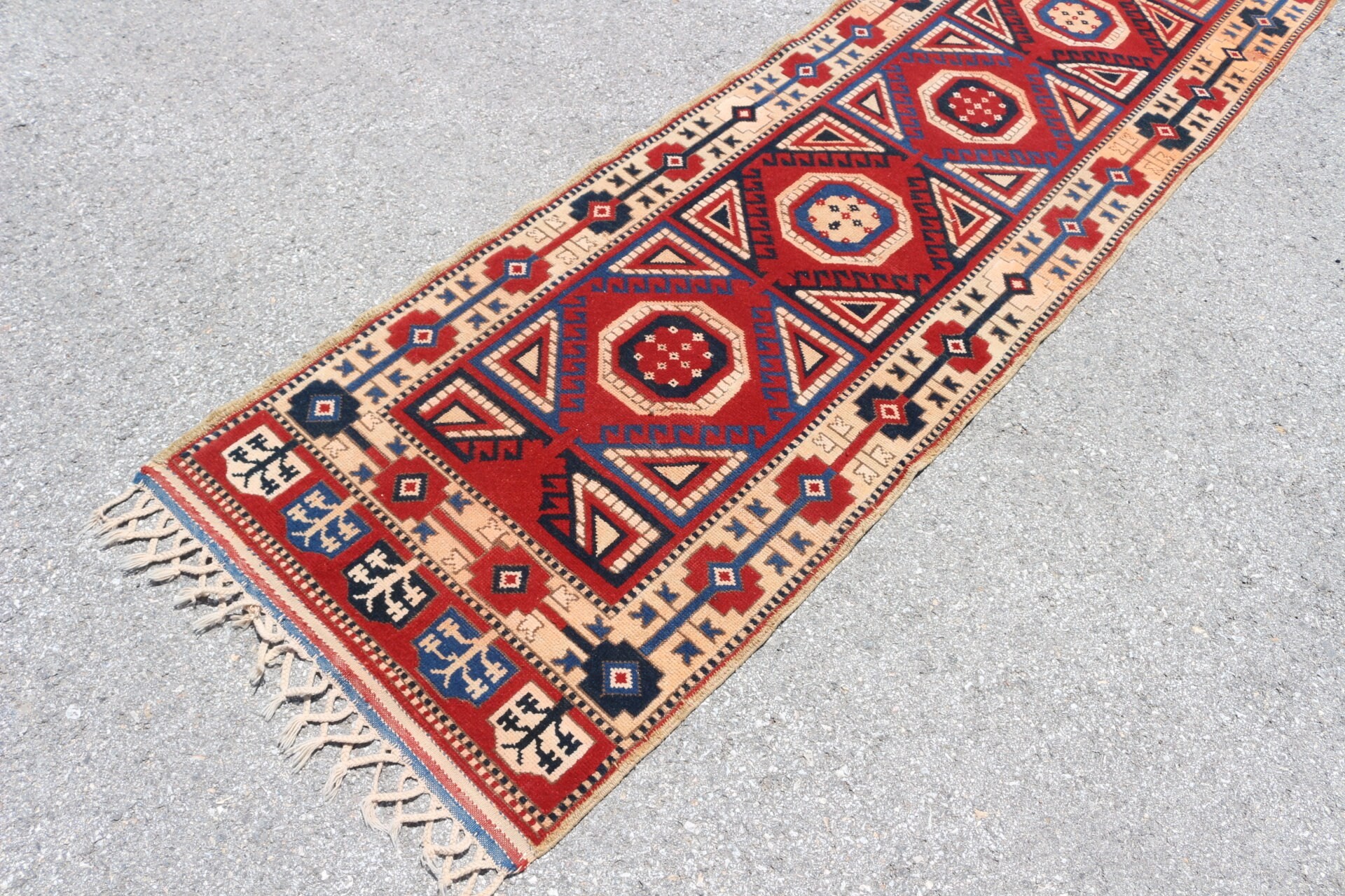 2.5x9.5 ft Runner Rugs, Rugs for Runner, Turkish Rugs, Wool Rug, Moroccan Rugs, Red Anatolian Rug, Turkey Rug, Corridor Rug, Vintage Rug