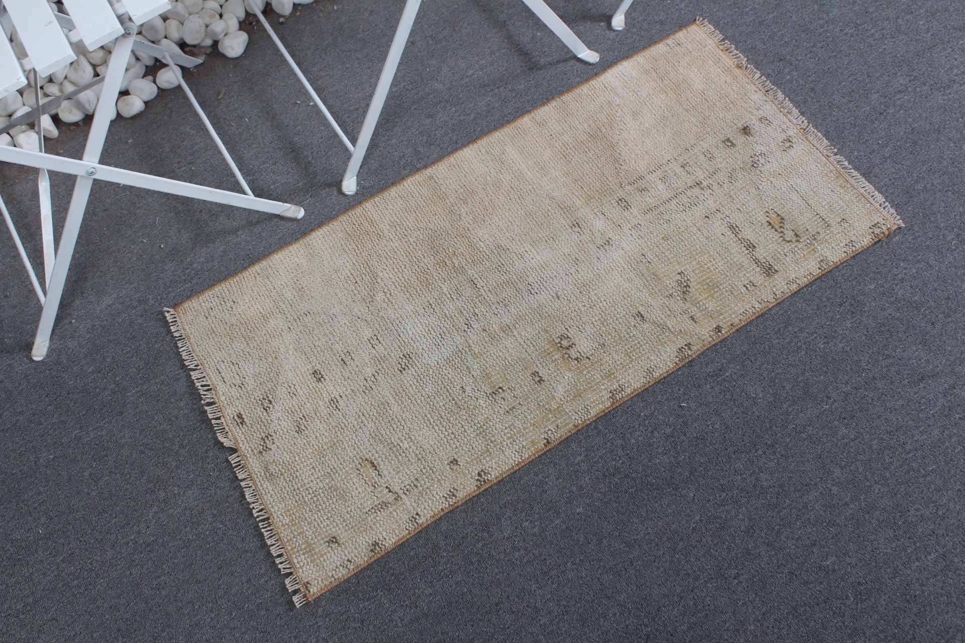 Beige Kitchen Rug, Vintage Rug, Door Mat Rug, Entry Rugs, Bath Mat Boho Rug, Kitchen Rug, Turkish Rugs, Oriental Rug, 1.5x3.1 ft Small Rugs