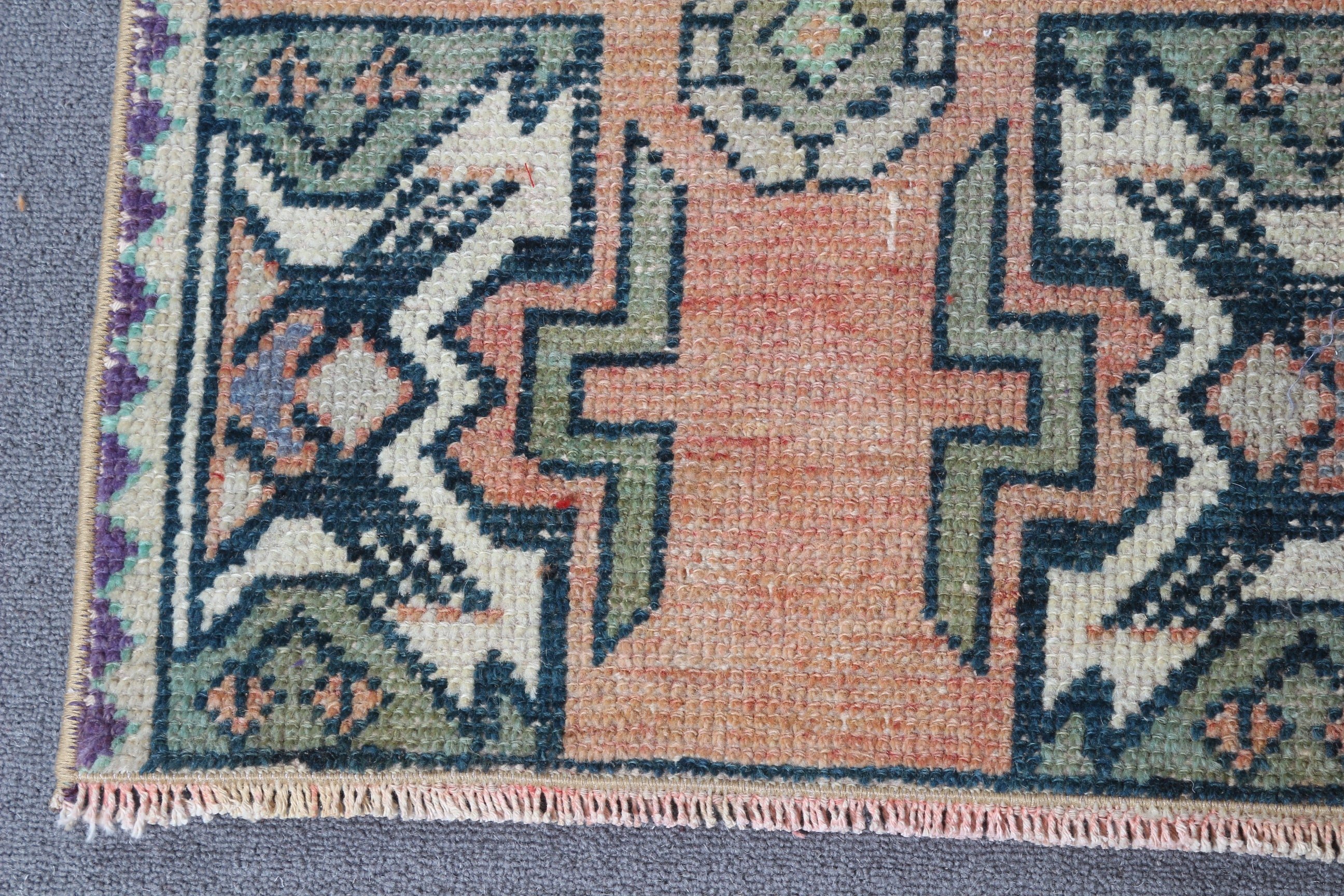 1.5x2.9 ft Small Rugs, Entry Rug, Vintage Rugs, Turkish Rugs, Oushak Rug, Floor Rug, Door Mat Rug, Rugs for Door Mat, Brown Oriental Rug