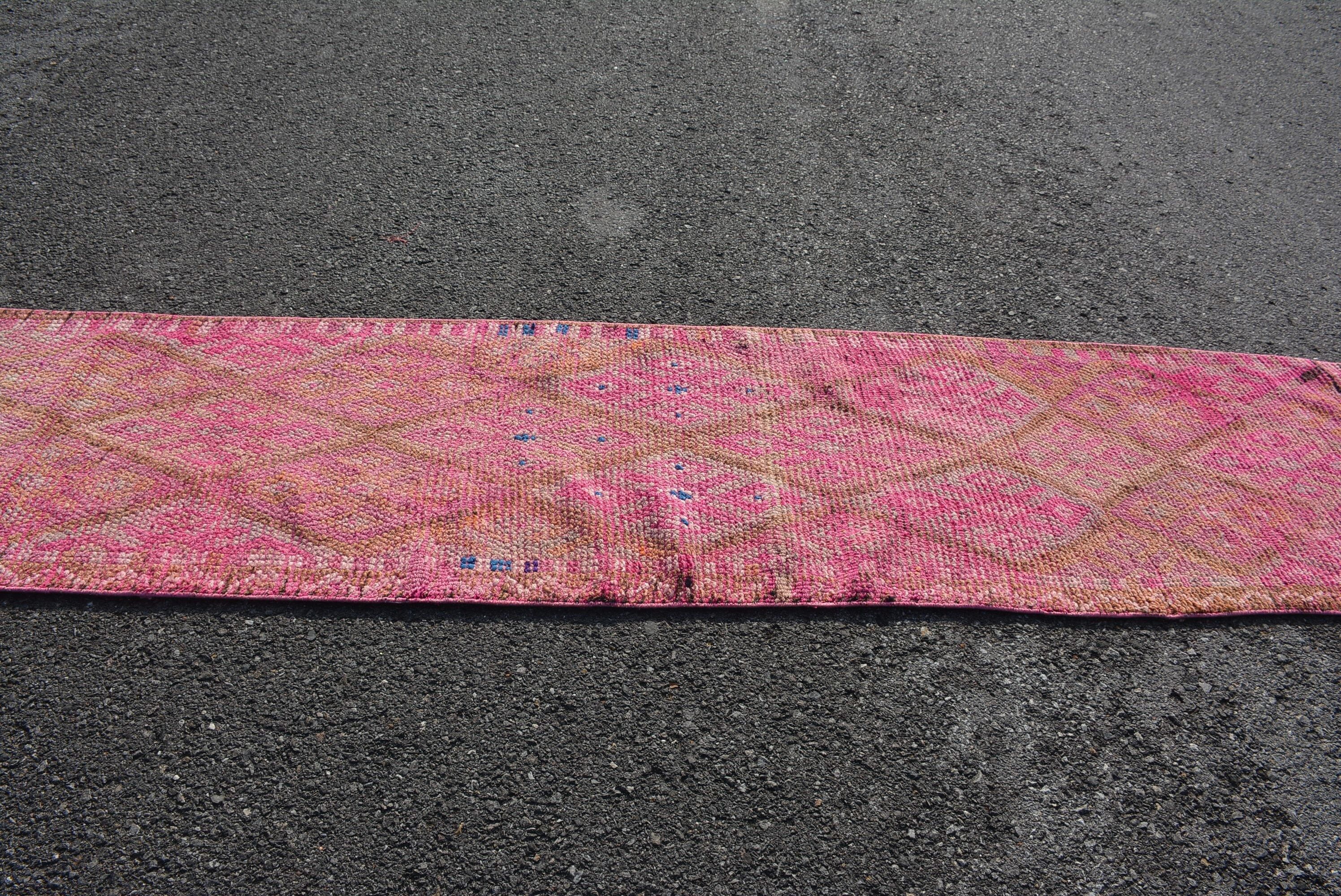 Organic Rug, Colorful Rug, Rugs for Kitchen, 2.5x11.9 ft Runner Rugs, Vintage Rug, Corridor Rug, Art Rug, Cute Rug, Cool Rugs, Turkish Rugs