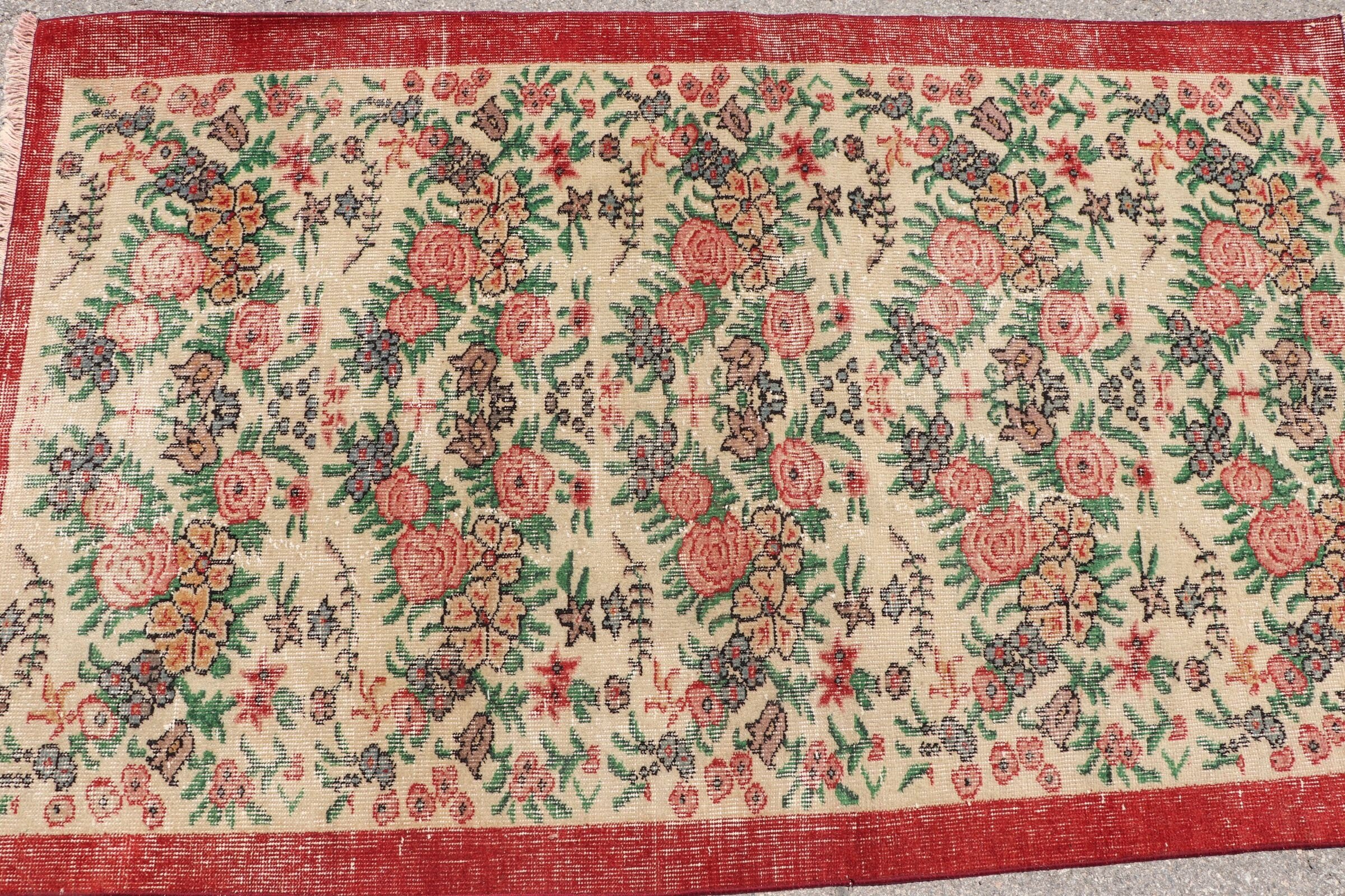 Antika Halı, Mutfak Halıları, Harika Halı, Vintage Halı, 3,6x5,9 ft Accent Halı, Kırmızı Ev Dekor Halıları, Türk Halıları, Giriş Halıları, Mutfak Halıları