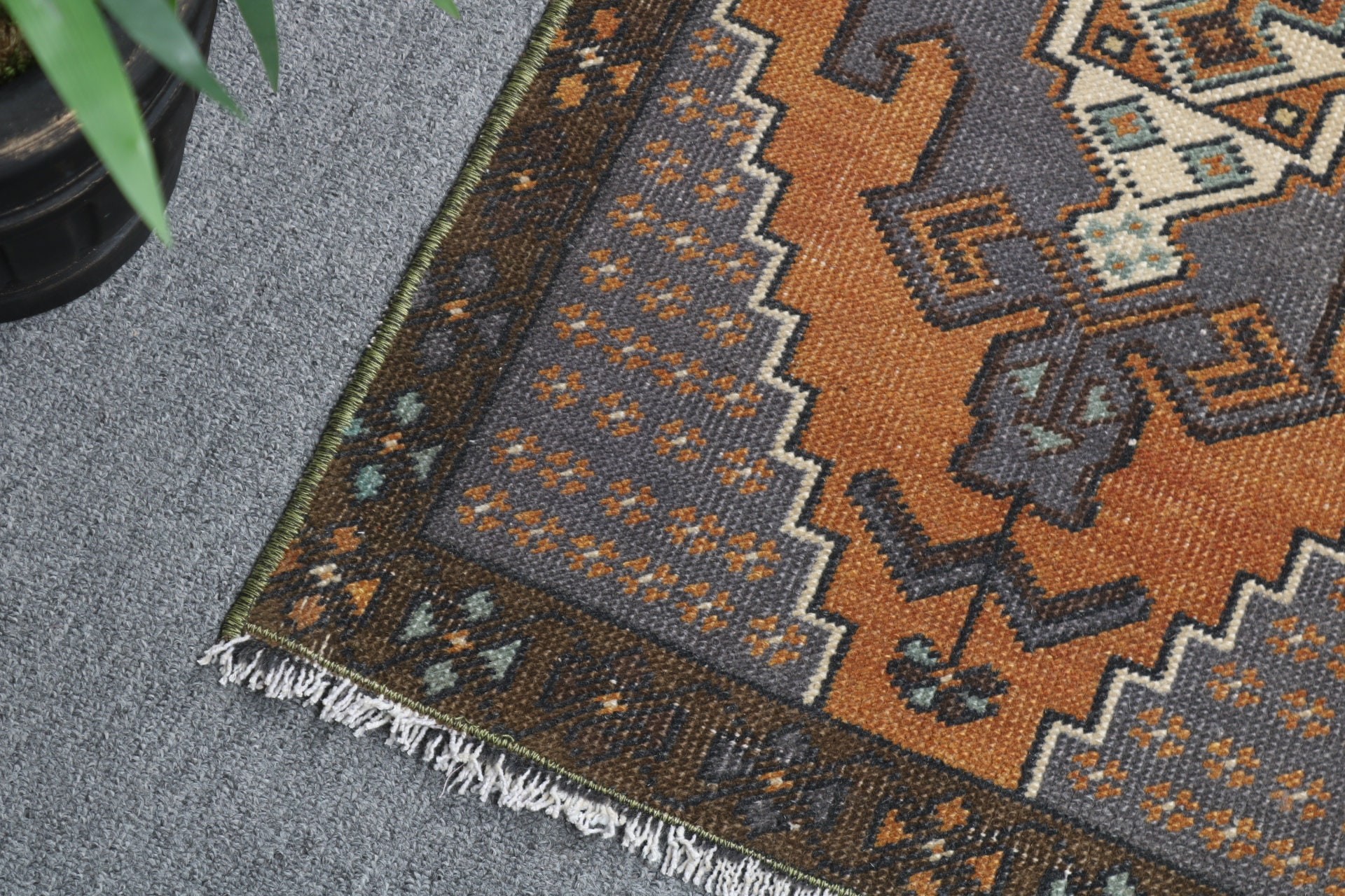 Exotic Rugs, Bedroom Rugs, Small Boho Rug, Turkish Rug, Bathroom Rugs, Vintage Rug, Brown Antique Rugs, Kitchen Rugs, 1.6x3.3 ft Small Rug