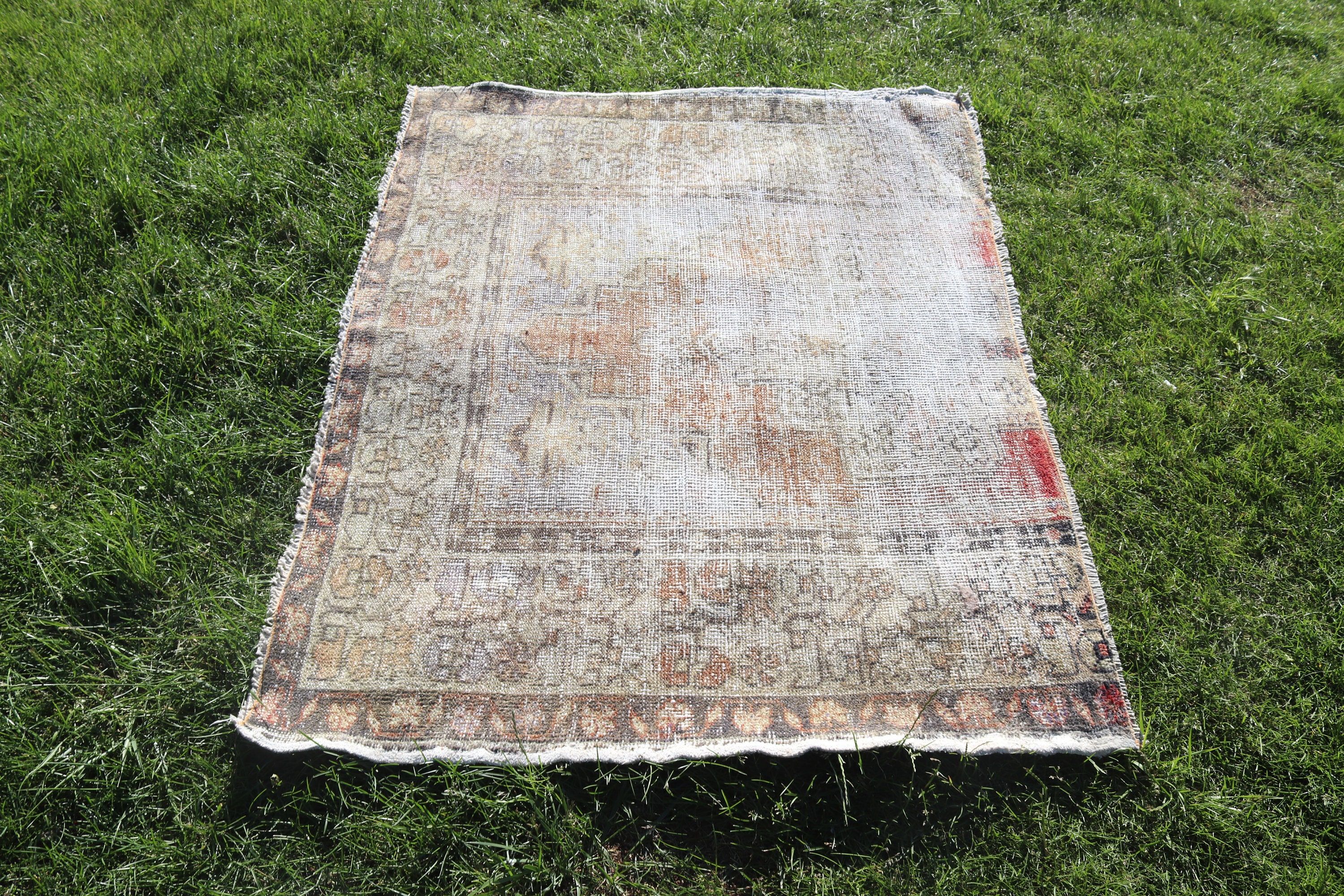 Bej Düz Dokuma Halı, Küçük Boho Halılar, Türk Halısı, Fas Halısı, Yer Halısı, Küçük Alan Halıları, Lüks Halı, 4,2x3,3 ft Küçük Halı, Vintage Halılar