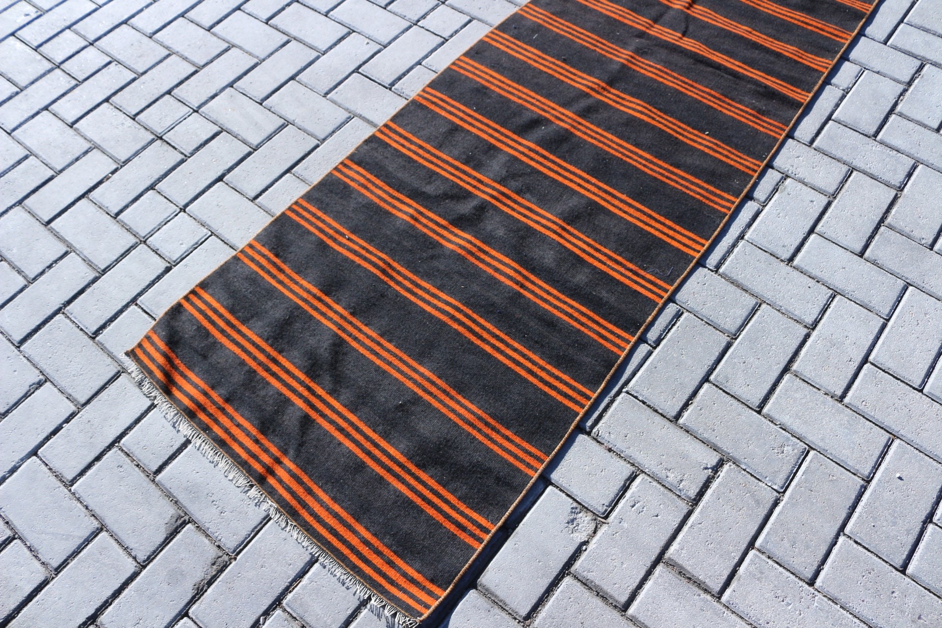 Fas Halısı, Yer Halısı, Türk Halısı, 2.3x8.6 ft Runner Halısı, Boho Halıları, Mutfak Halısı, Siyah Ev Dekor Halısı, Kilim, Vintage Halı, Koridor Halısı