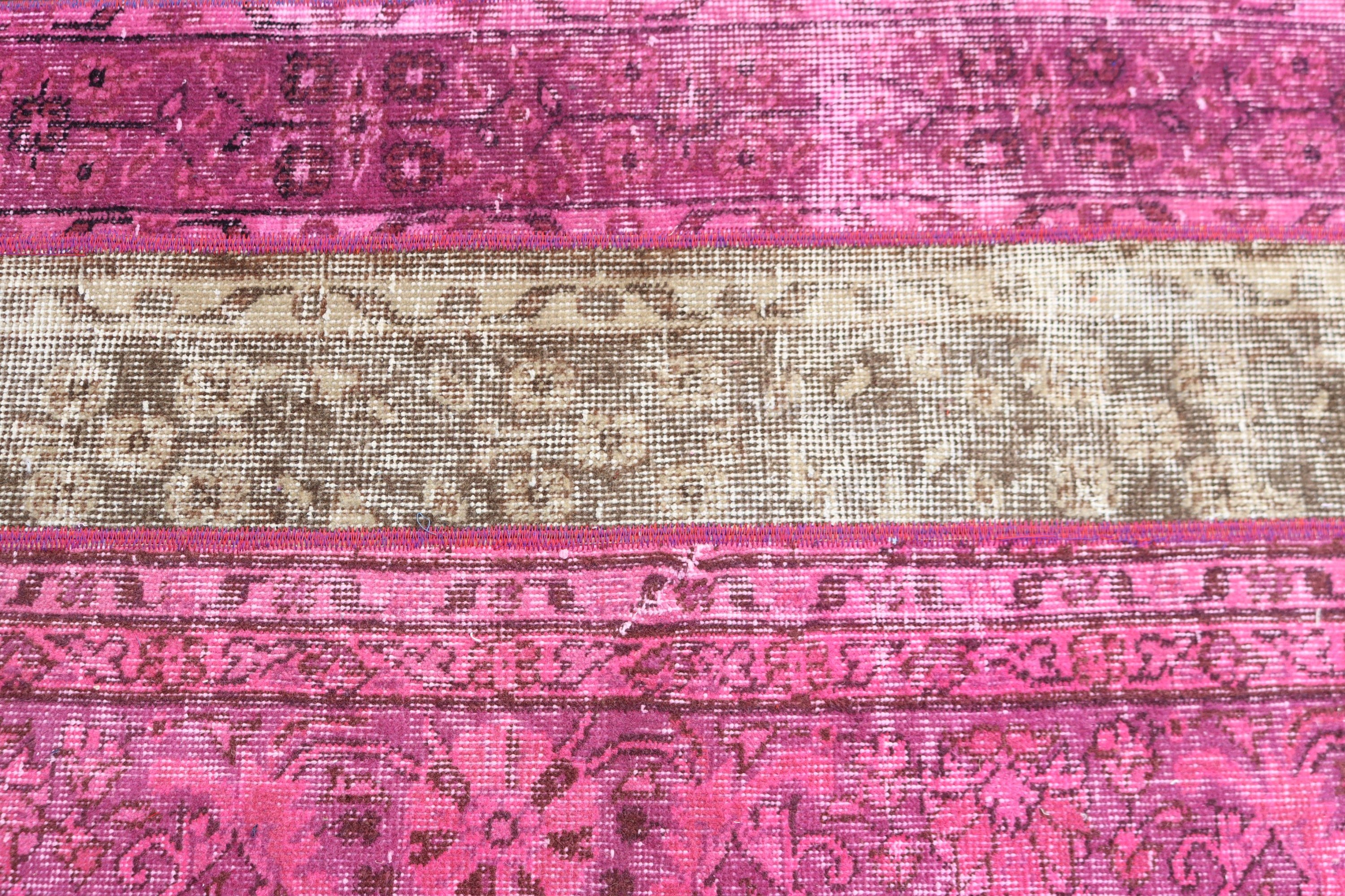 Turkish Rugs, Vintage Rug, Handwoven Rug, Aztec Rugs, Pink Moroccan Rug, 2x3.8 ft Small Rugs, Small Boho Rug, Nursery Rugs, Bedroom Rugs