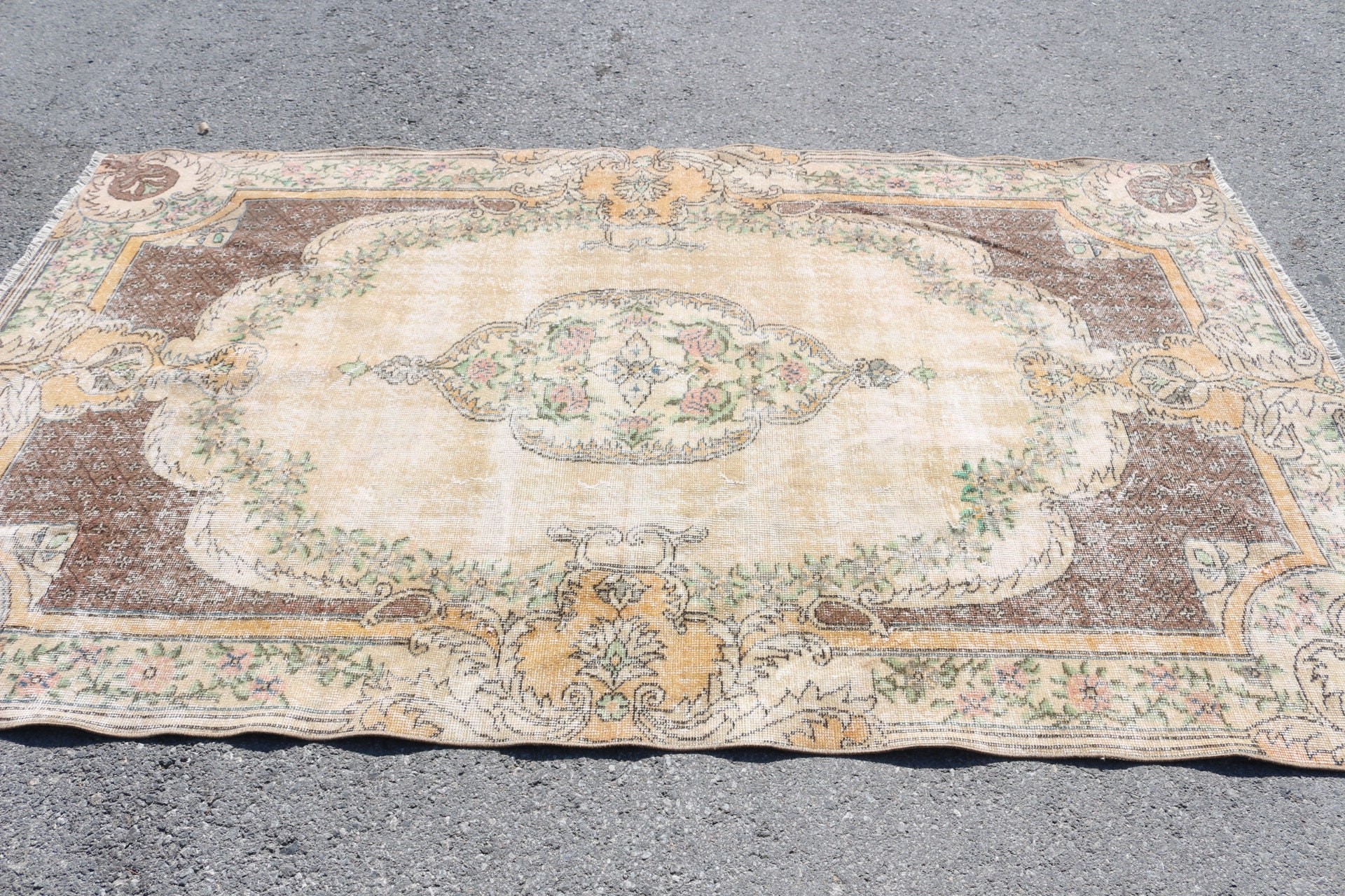 Turkish Rug, Vintage Rugs, Beige  5x8.5 ft Large Rugs, Salon Rug, Handwoven Rugs, Moroccan Rugs, Kitchen Rug, Living Room Rug