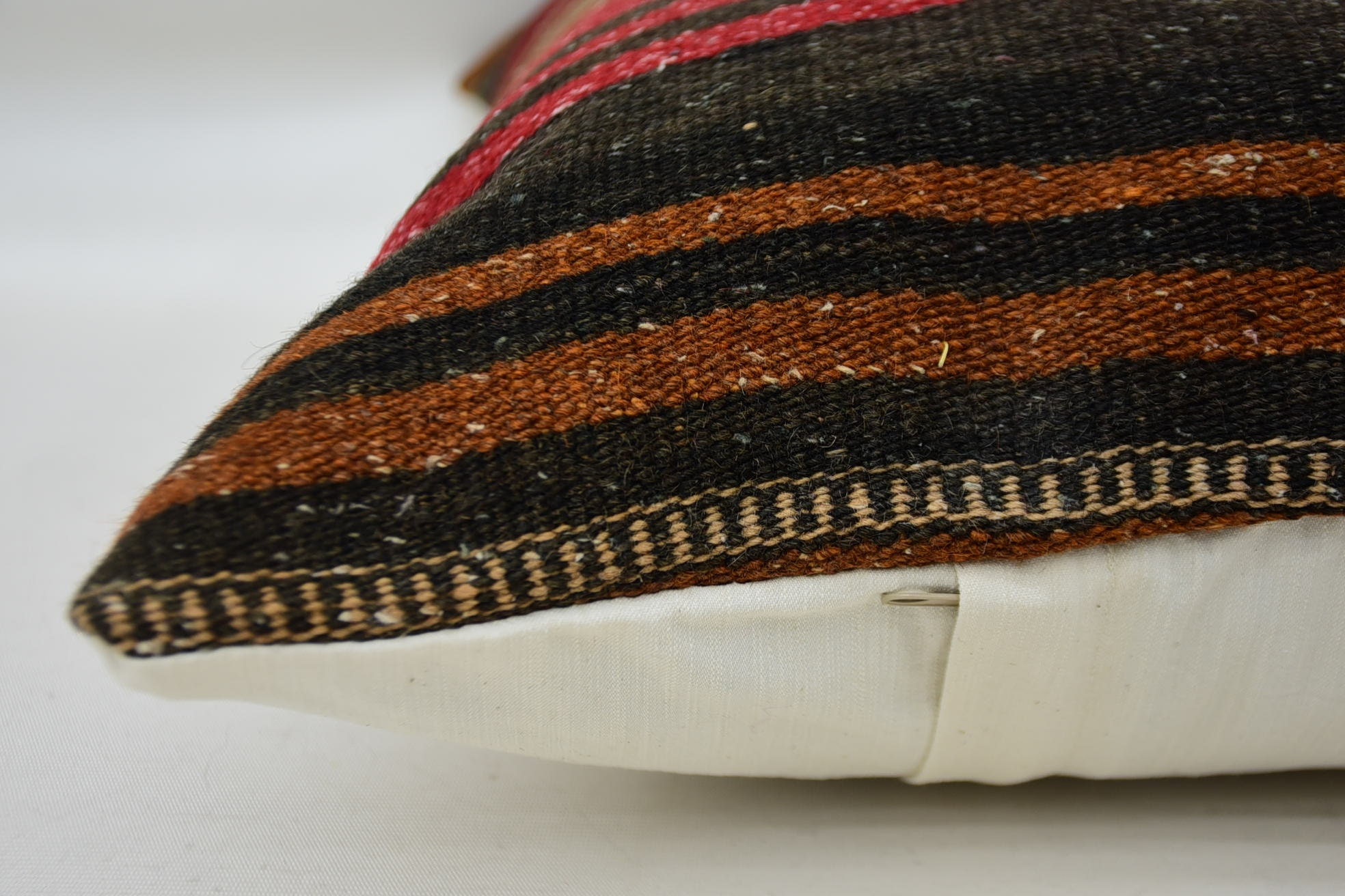 Tribal Pillow Case, Handmade Kilim Cushion, 16"x24" Red Cushion Case, Turkish Pillow, Antique Pillows, Aesthetic Pillow Cover