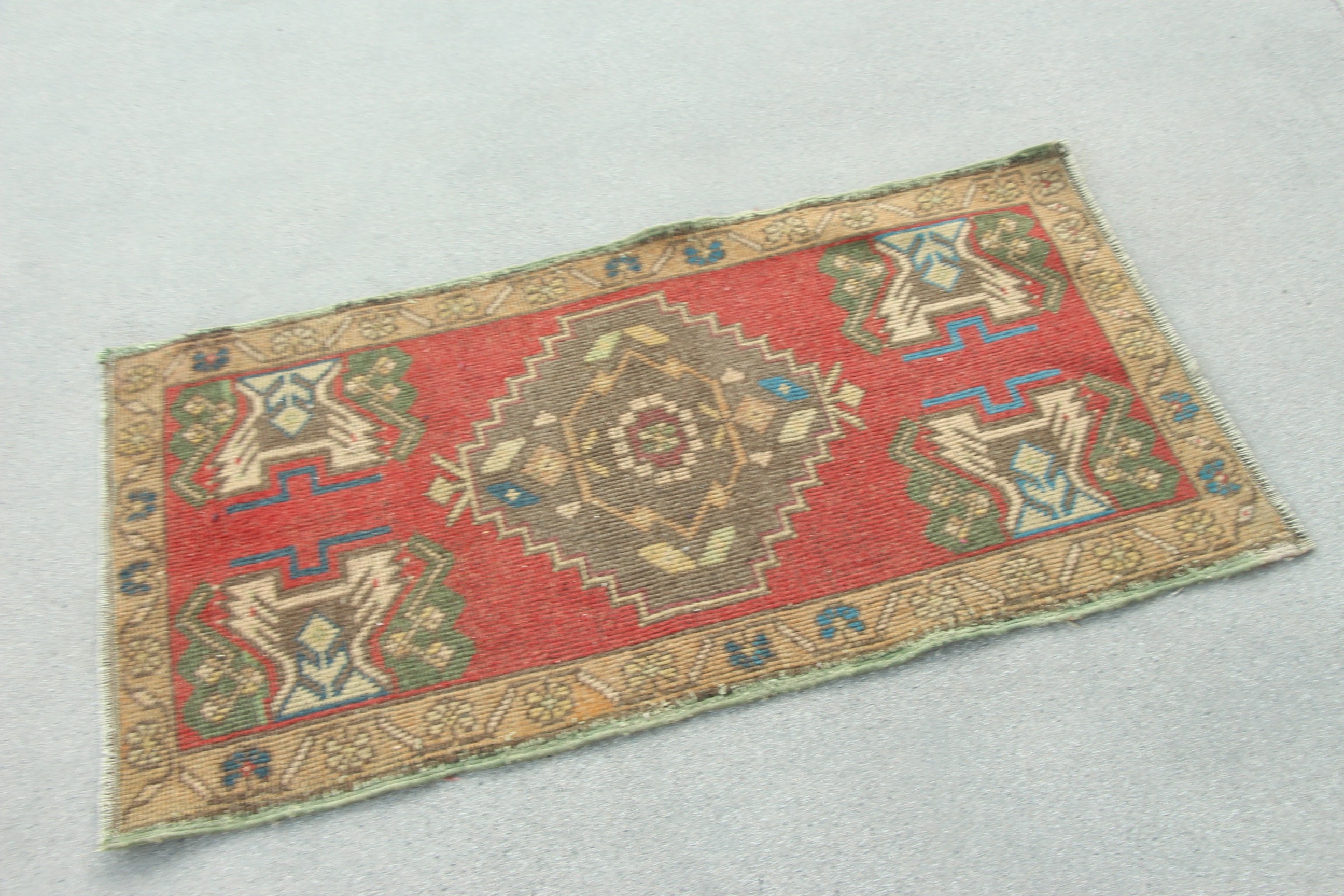 Vintage Rugs, Bath Rug, Small Boho Rug, Artistic Rugs, Red Home Decor Rug, Turkish Rug, 1.8x3.2 ft Small Rug, Flatweave Rug