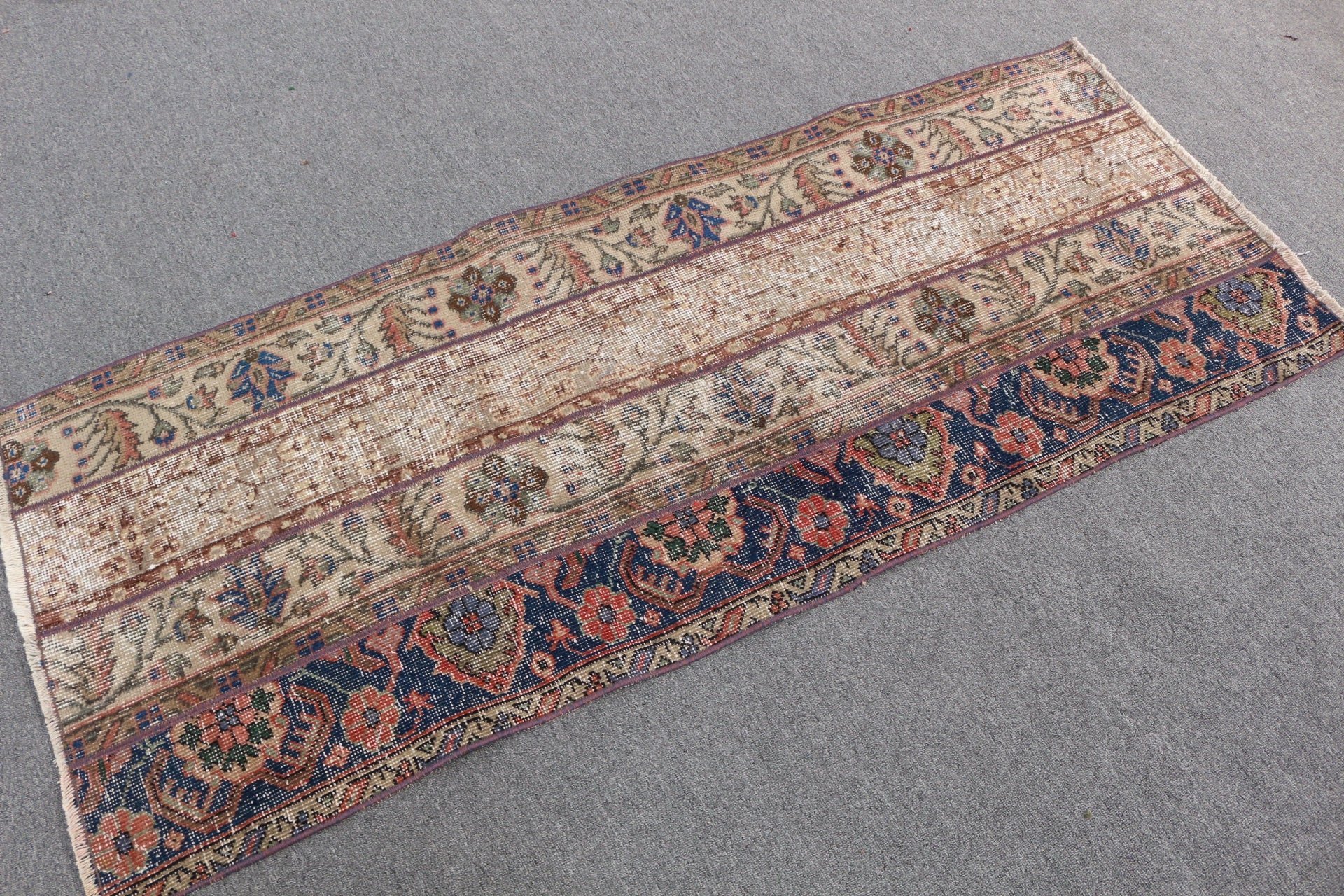 Türk Halısı, 2.3x5.7 ft Küçük Halılar, Vintage Halı, Kahverengi Mutfak Halısı, Banyo Halıları, Yatak Odası Halısı, Banyo Halıları, Özel Halı, Ev Dekorasyonu Halısı