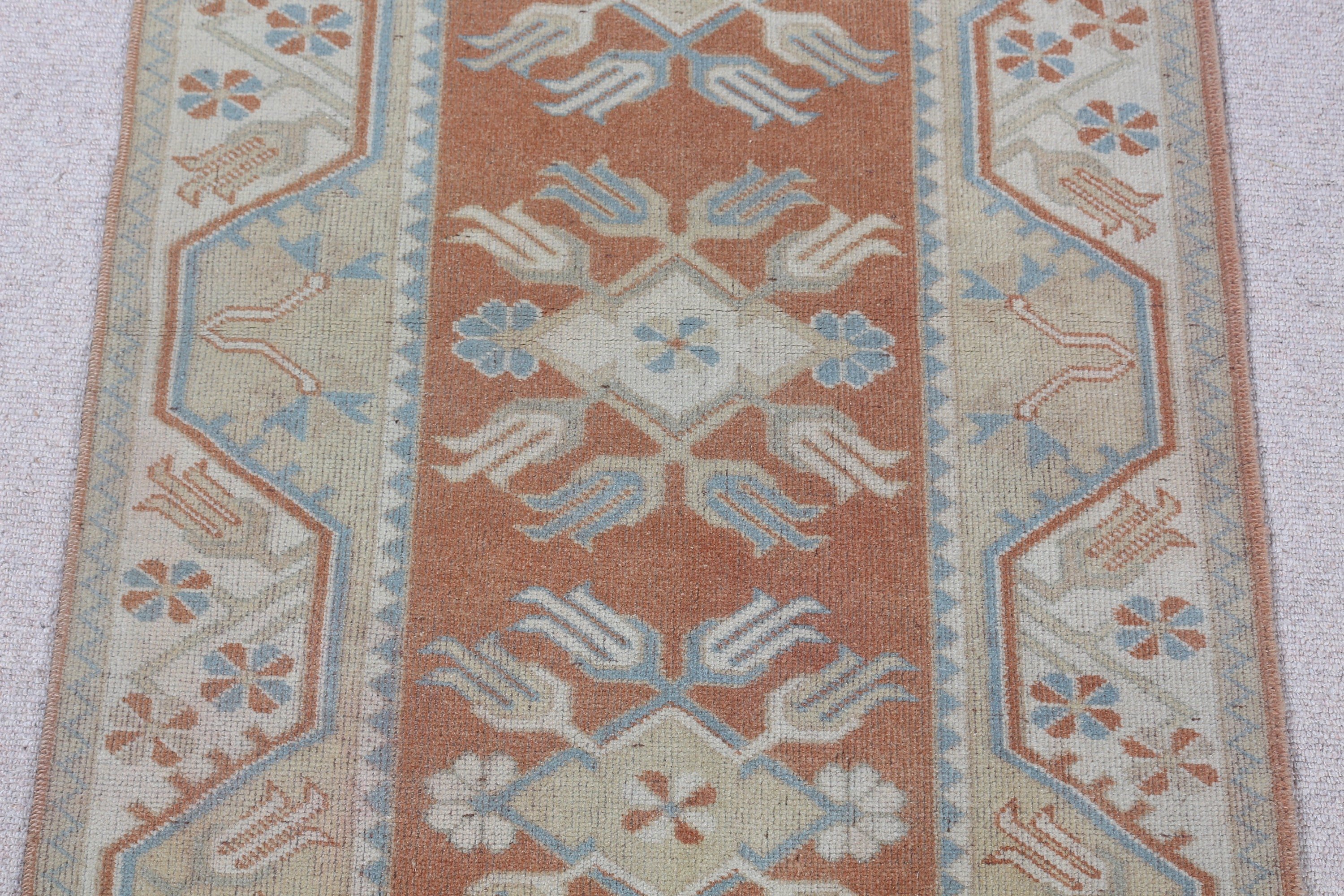 Yün Halı, Bej Fas Halısı, Vintage Halı, 2.6x4.1 ft Küçük Halı, Kapı Paspası Halısı, Türk Halısı, Anadolu Halıları, Yatak Odası Halıları, Araba Paspas Halısı