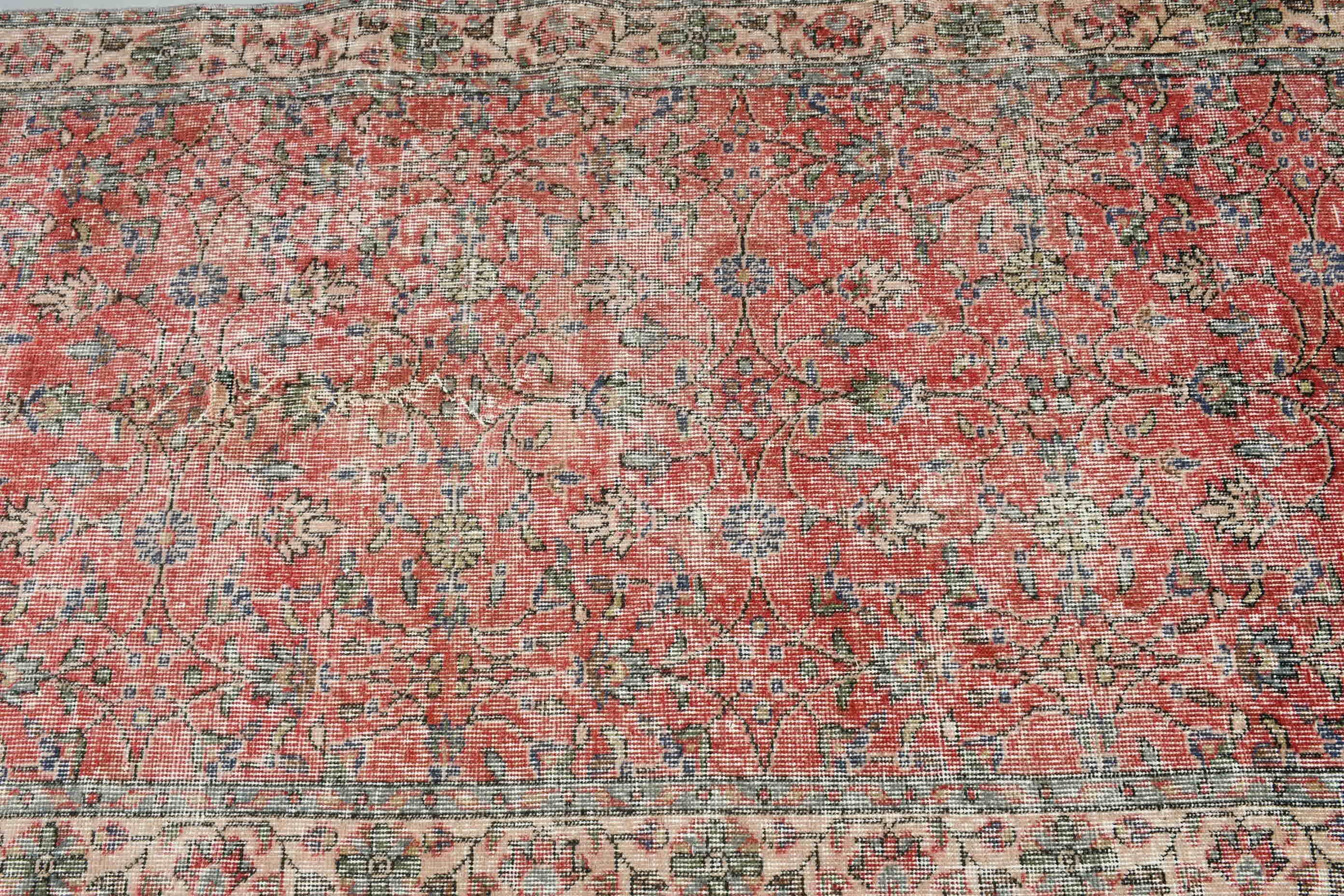 Kitchen Rug, Vintage Rug, 3.4x6.6 ft Accent Rugs, Entry Rug, Bedroom Rug, Turkish Rug, Rugs for Entry, Pink Floor Rugs