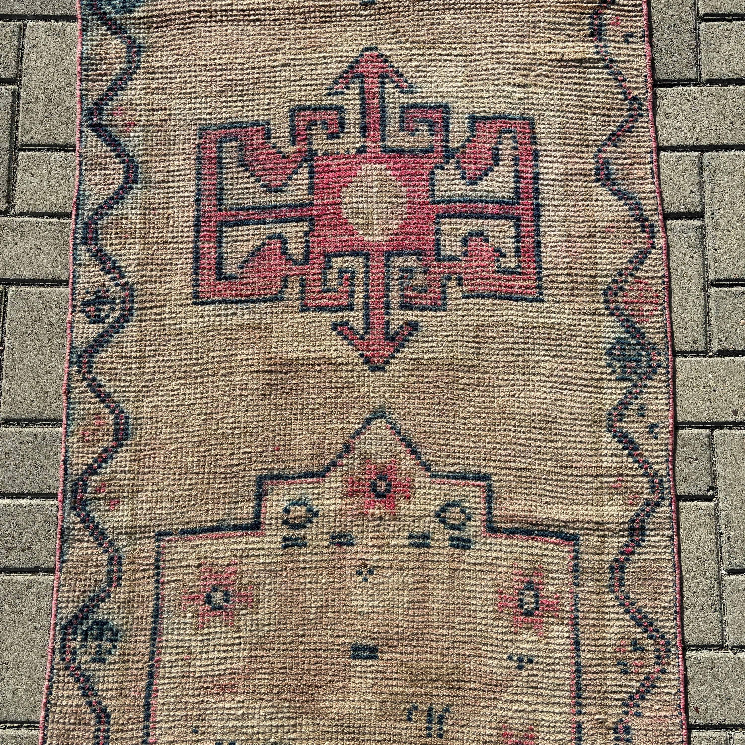 Koridor Halısı, Türk Halıları, Vintage Halı, Lüks Halı, Bej Anadolu Halıları, Koridor Halısı, Oushak Halıları, 2,8x10,2 ft Runner Halısı, Antik Halı