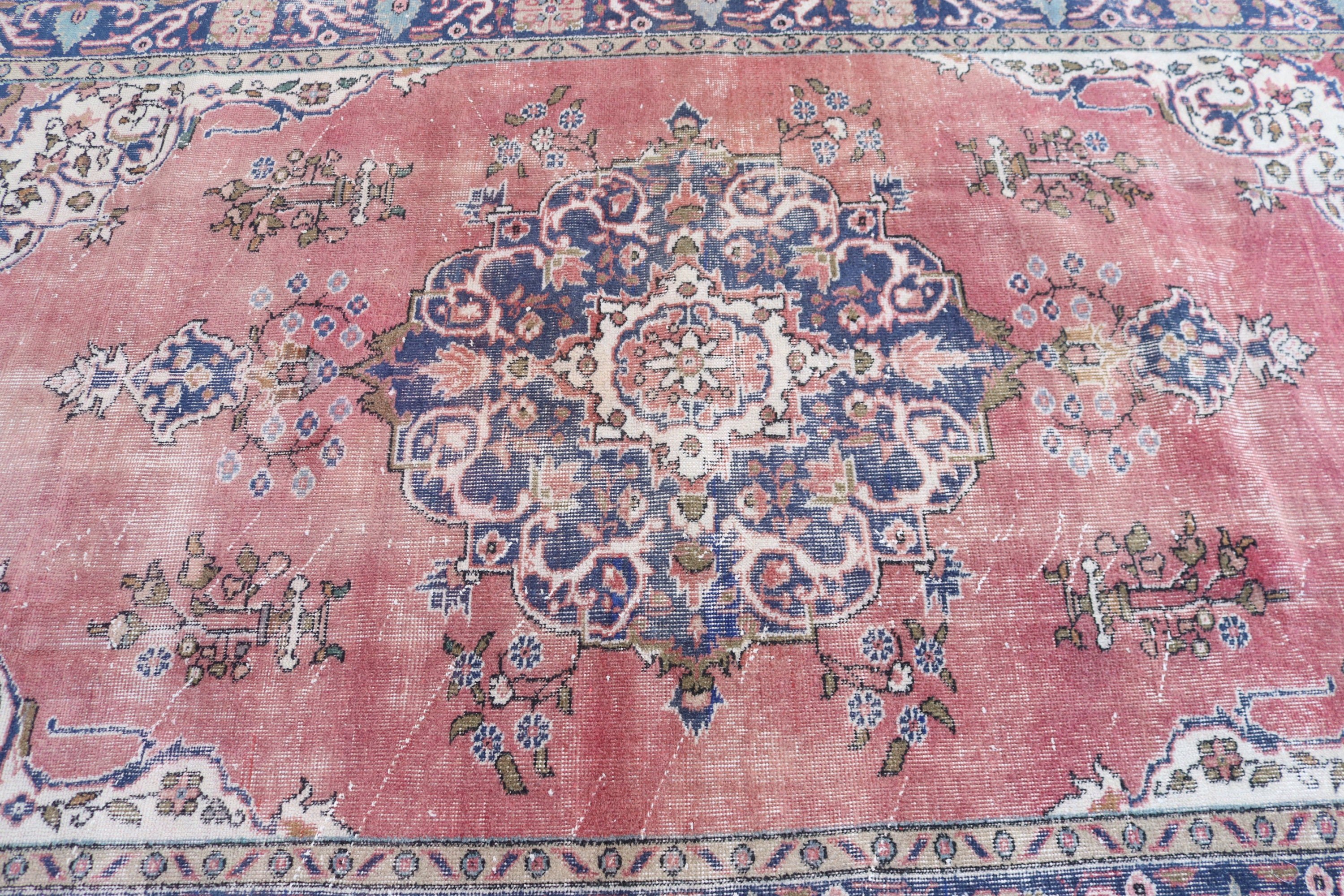 Vintage Halılar, Türk Halısı, 6x9.5 ft Büyük Halılar, Modern Halılar, Salon Halısı, Salon Halıları, Kırmızı Açıklama Halısı, Yatak Odası Halısı