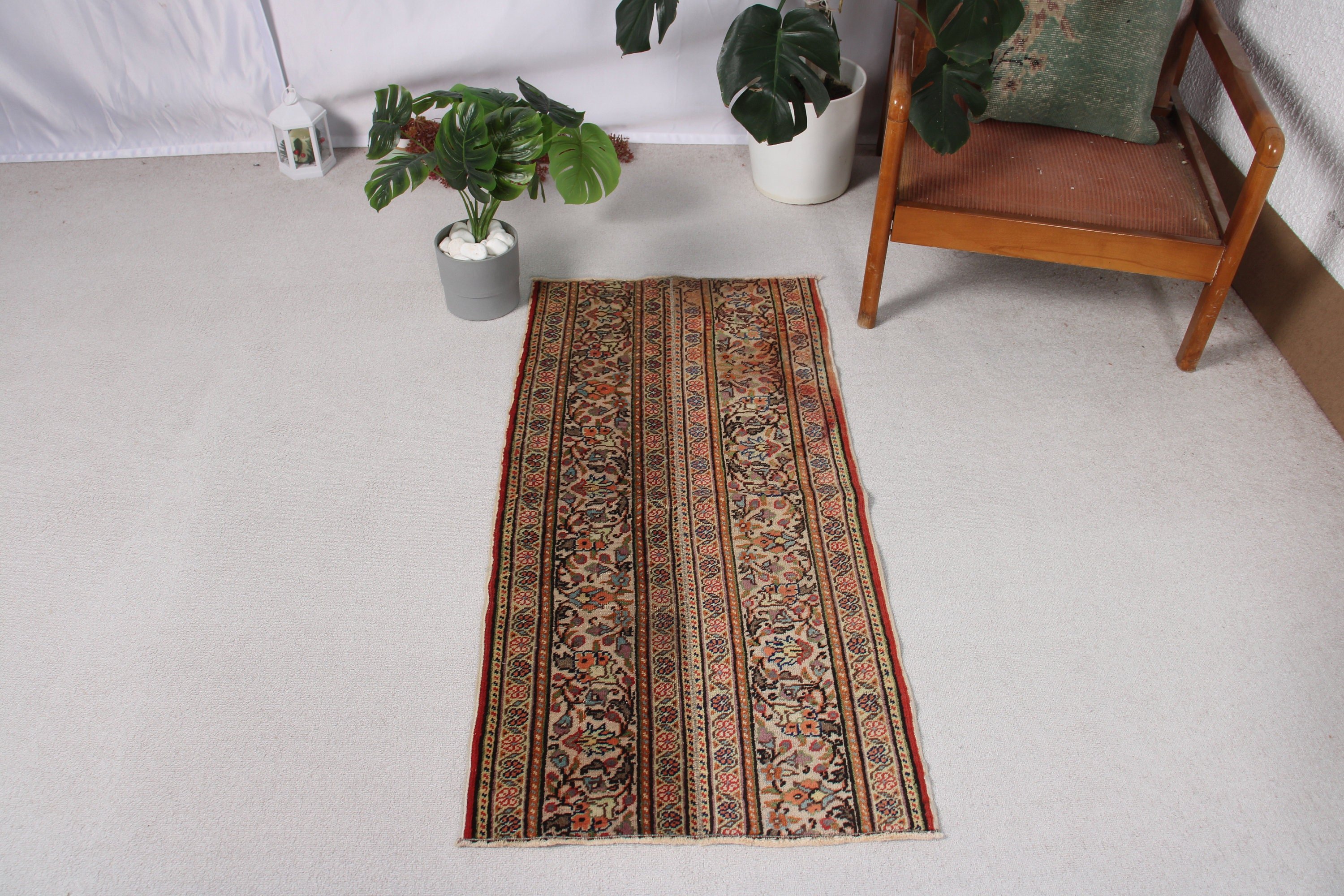 Küçük Alan Halısı, 2x4,1 ft Küçük Halı, Yatak Odası Halısı, Boho Halıları, Vintage Halılar, Türk Halıları, Bej Mutfak Halısı, Araba Paspas Halıları, Oryantal Halı