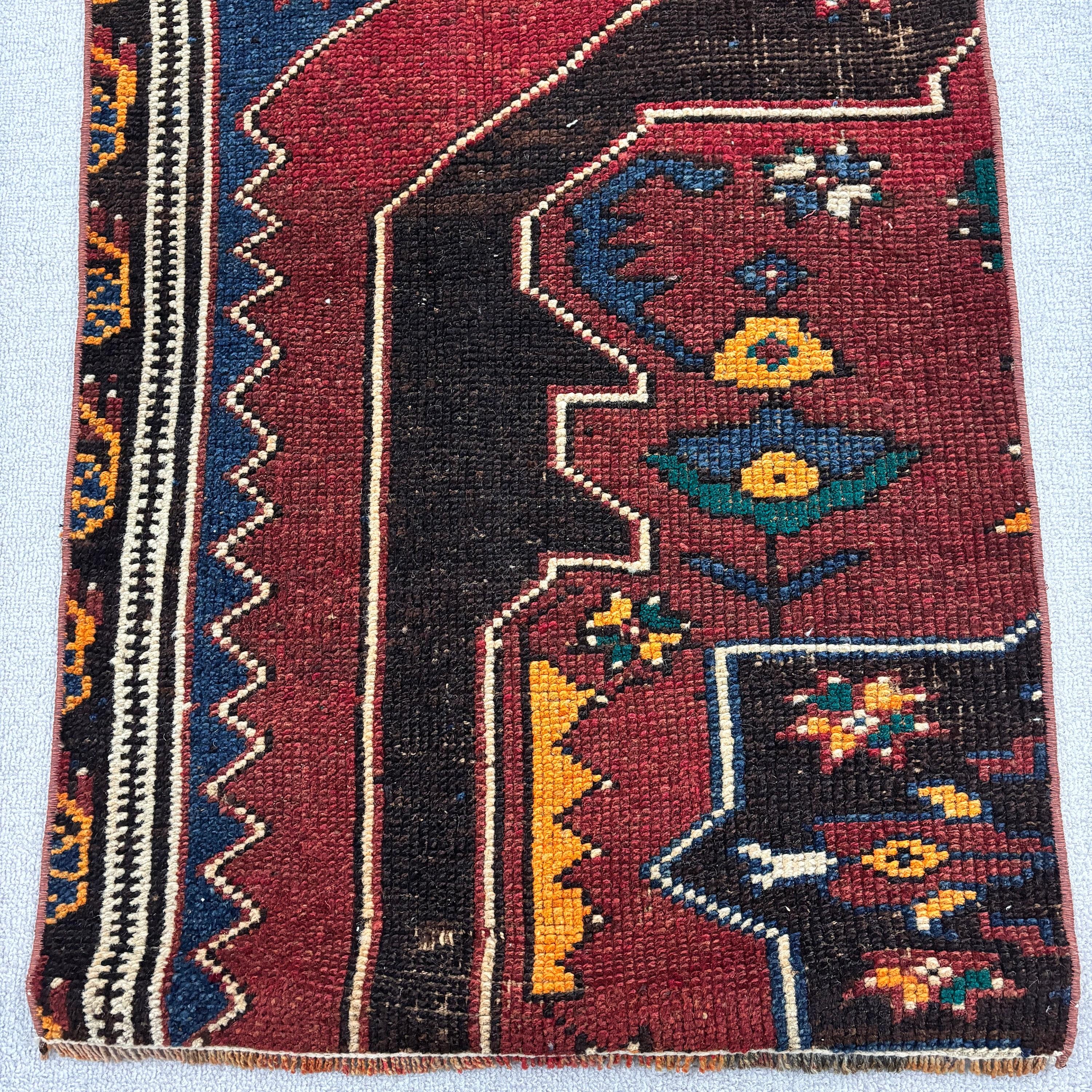 Türk Halısı, Yatak Odası Halısı, Küçük Vintage Halı, Mor Boho Halılar, 2x3,3 ft Küçük Halı, Oryantal Halı, Küçük Boho Halılar, Dış Mekan Halıları, Vintage Halı