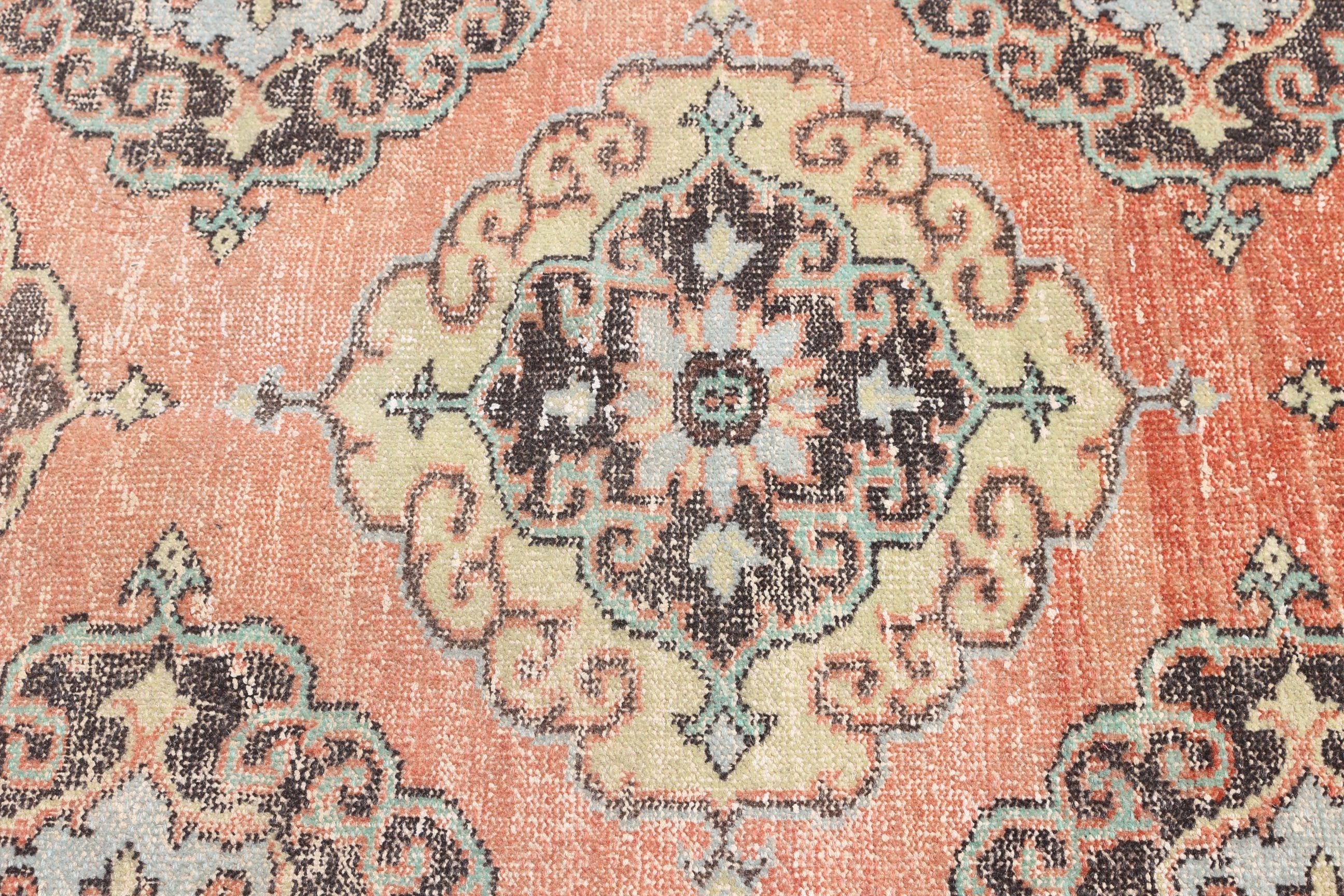 Vintage Halı, Kırmızı Oushak Halı, Koridor Halısı, Yatak Odası Halısı, Özel Halı, Koridor Halıları, Mutfak Halıları, 4.6x12.2 ft Yolluk Halısı, Türk Halıları