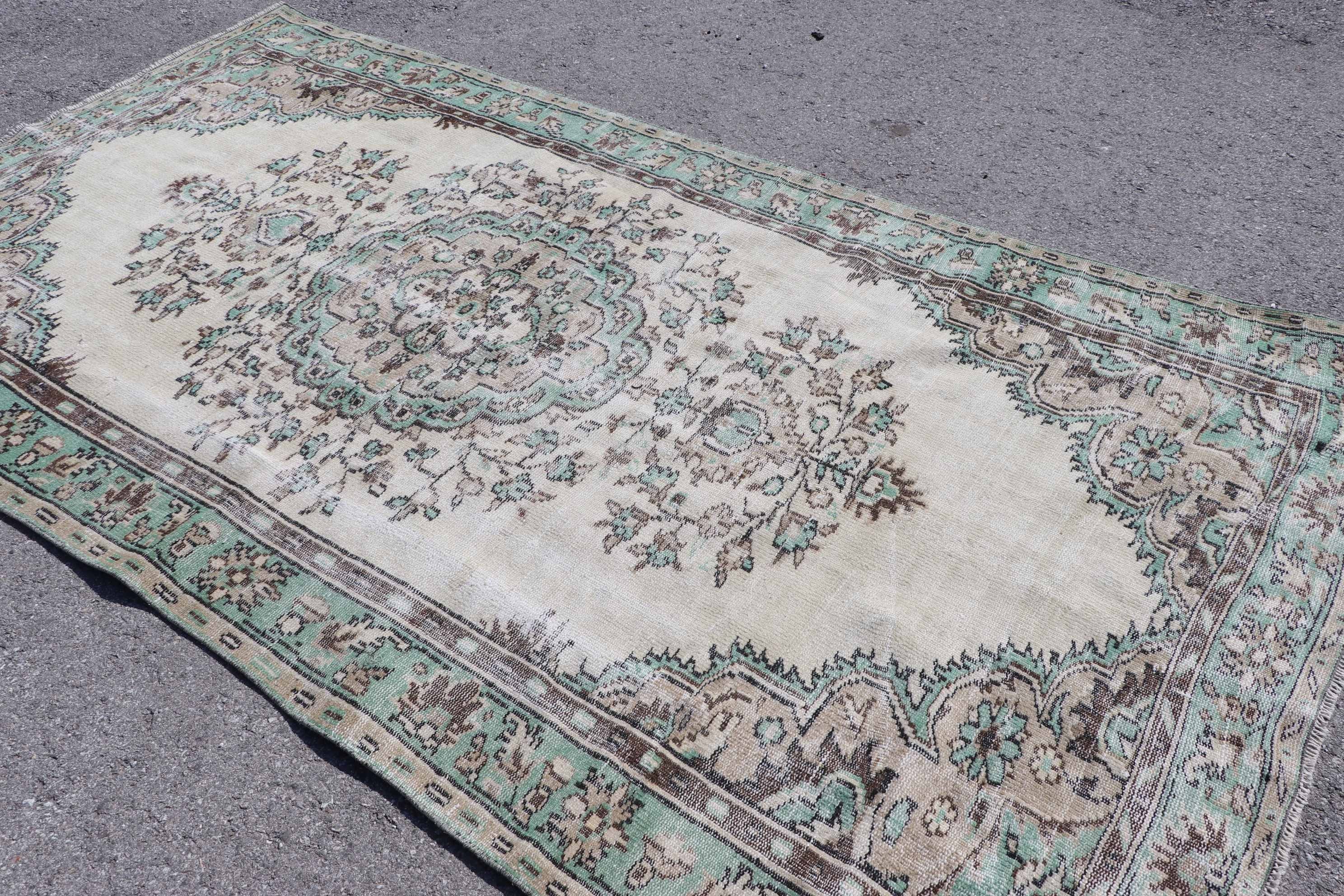 Bedroom Rugs, Beige Cool Rug, Turkish Rugs, Living Room Rugs, Vintage Rugs, Rugs for Dining Room, Home Decor Rugs, 5.2x9.7 ft Large Rugs