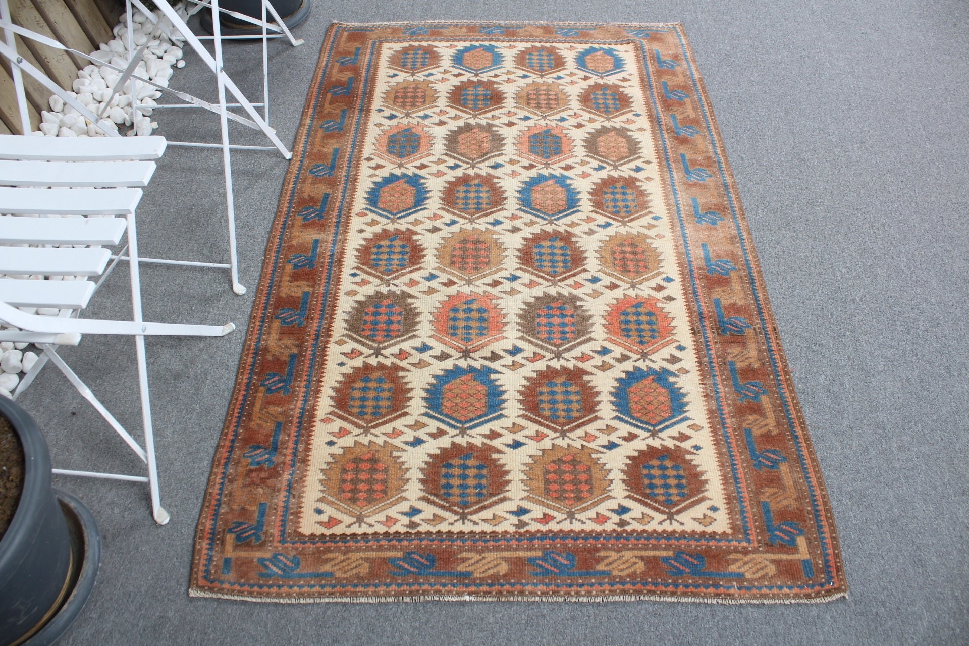 Cool Rug, Turkey Rugs, Brown Bedroom Rug, Nursery Rugs, 3.5x5.5 ft Accent Rugs, Kitchen Rug, Vintage Rug, Turkish Rugs, Rugs for Bedroom