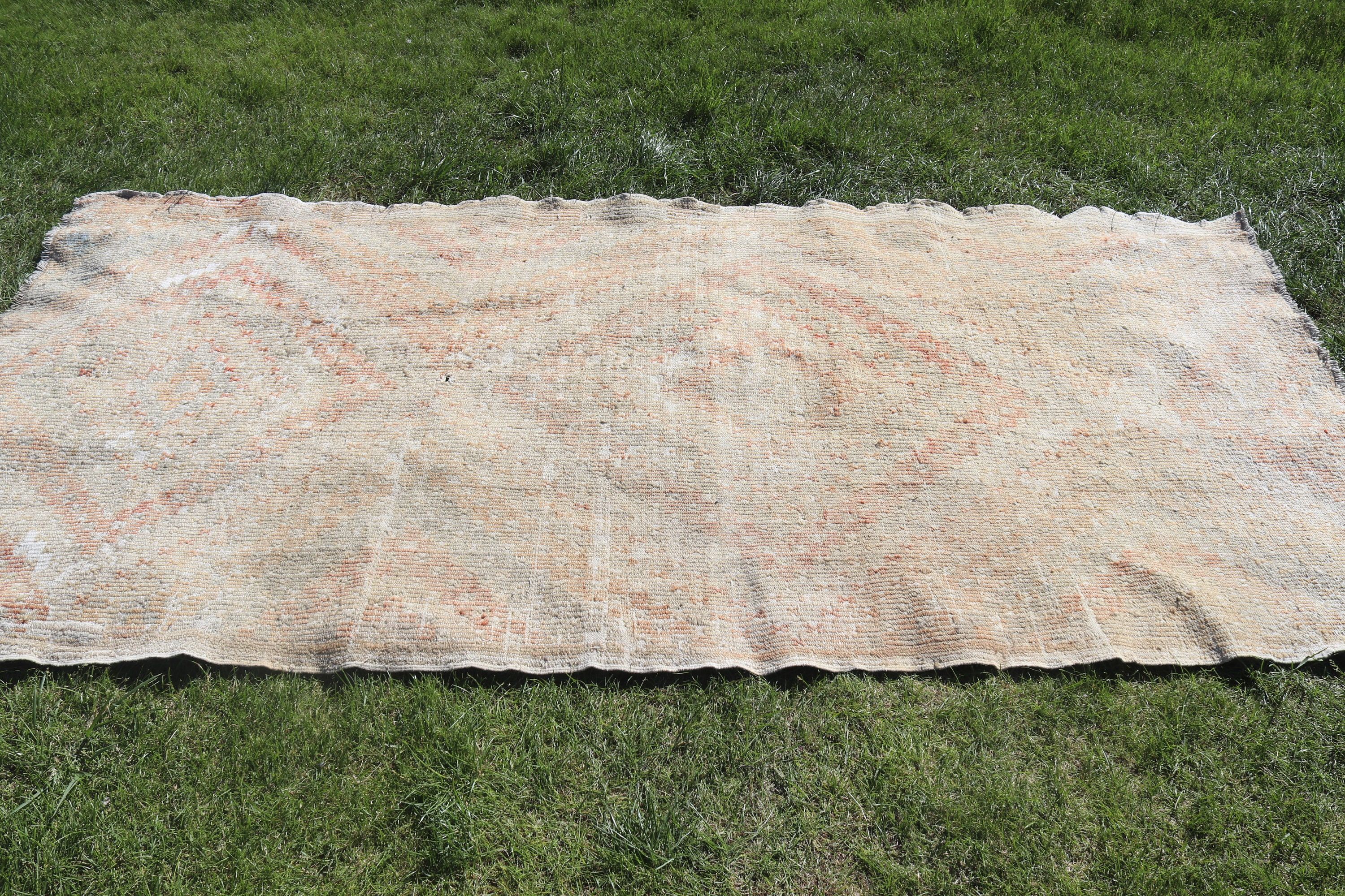 Vintage Rugs, Boho Area Rugs, Beige Bedroom Rugs, Turkish Rug, Luxury Rug, Neutral Rug, 3.8x8.1 ft Area Rug, Rugs for Floor, Modern Rug