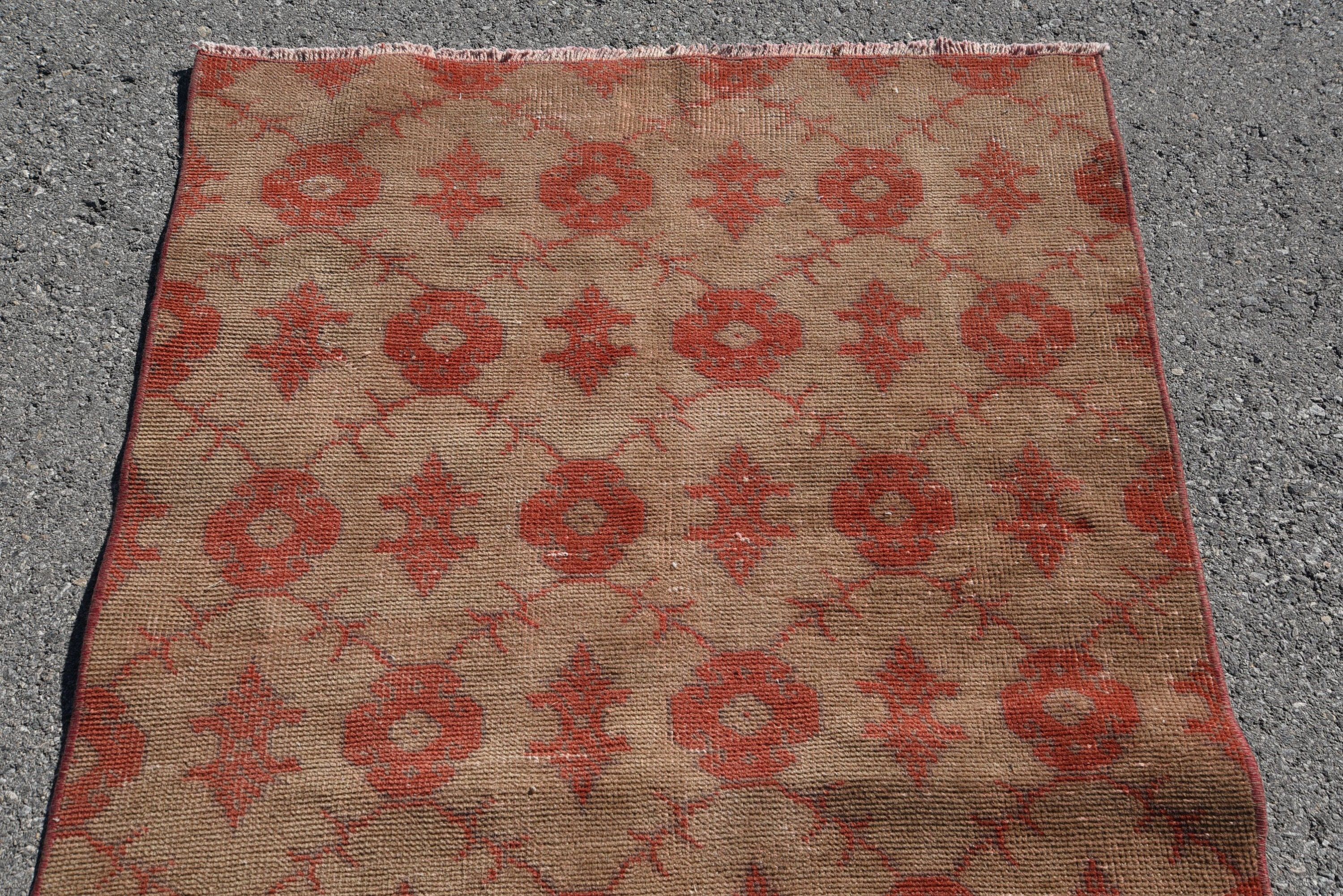 Yün Halı, Vintage Dekor Halıları, Eski Halılar, Türk Halısı, 3x7,1 ft Accent Halıları, Mutfak Halısı, Havalı Halılar, Vintage Halı, Giriş Halısı, Mutfak Halıları