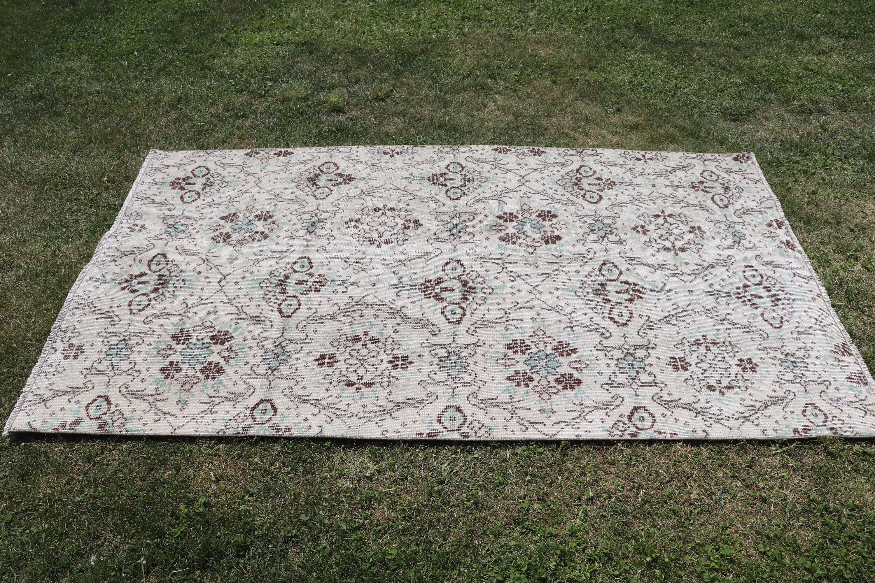 Lüks Halı, Aztek Halısı, Bej Anadolu Halısı, Çocuk Halıları, Vintage Halı, Anadolu Halısı, 3,7x6,4 ft Aksan Halısı, Türk Halıları, Mutfak Halısı