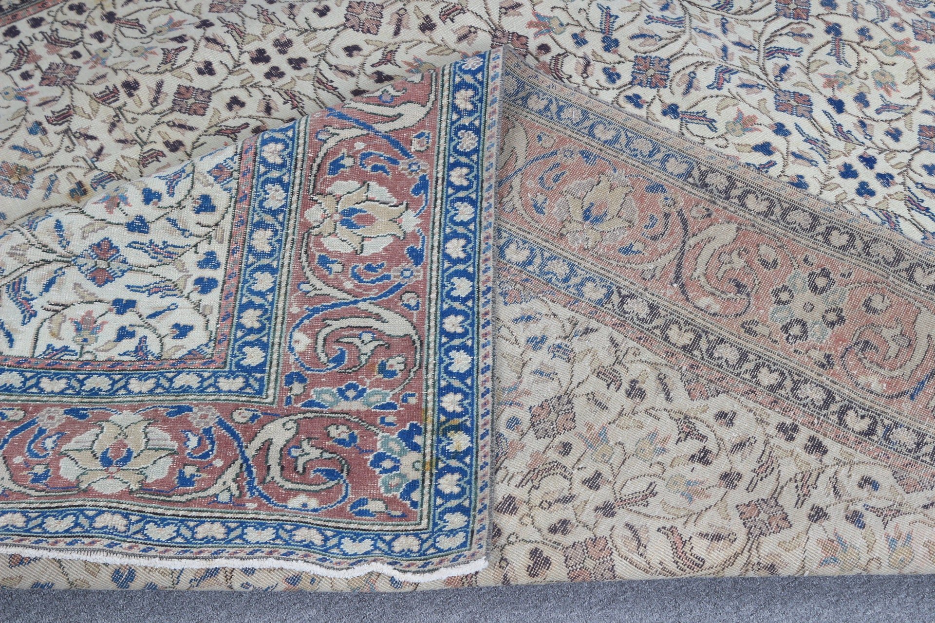 6.3x9.7 ft Büyük Halı, Bej Yatak Odası Halısı, Vintage Halı, Salon Halıları, Salon Halısı, Yemek Odası Halısı, Türk Halısı, Yer Halısı