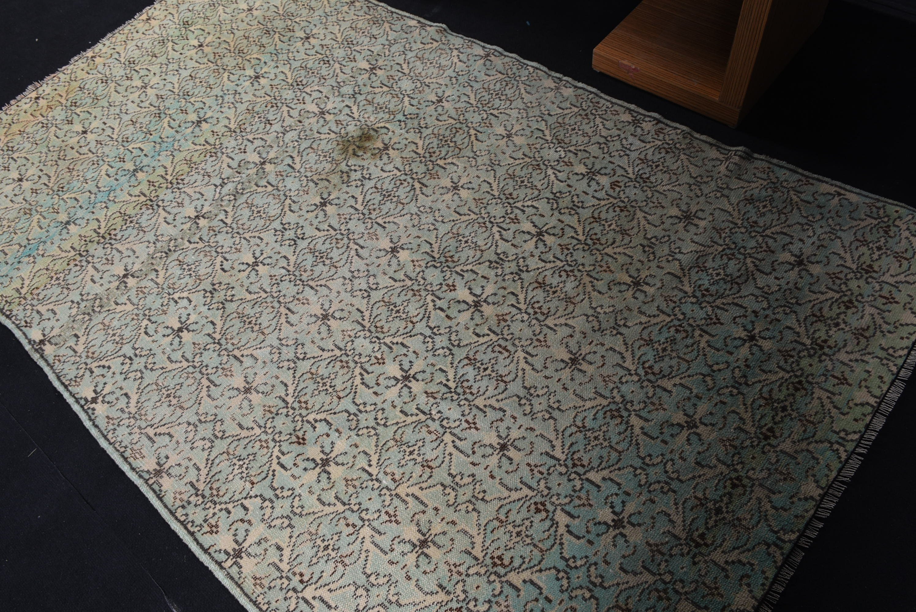 Living Room Rugs, Green  4.3x7.4 ft Area Rug, Anatolian Rug, Vintage Rug, Kitchen Rug, Rugs for Floor, Turkish Rug, Cool Rug