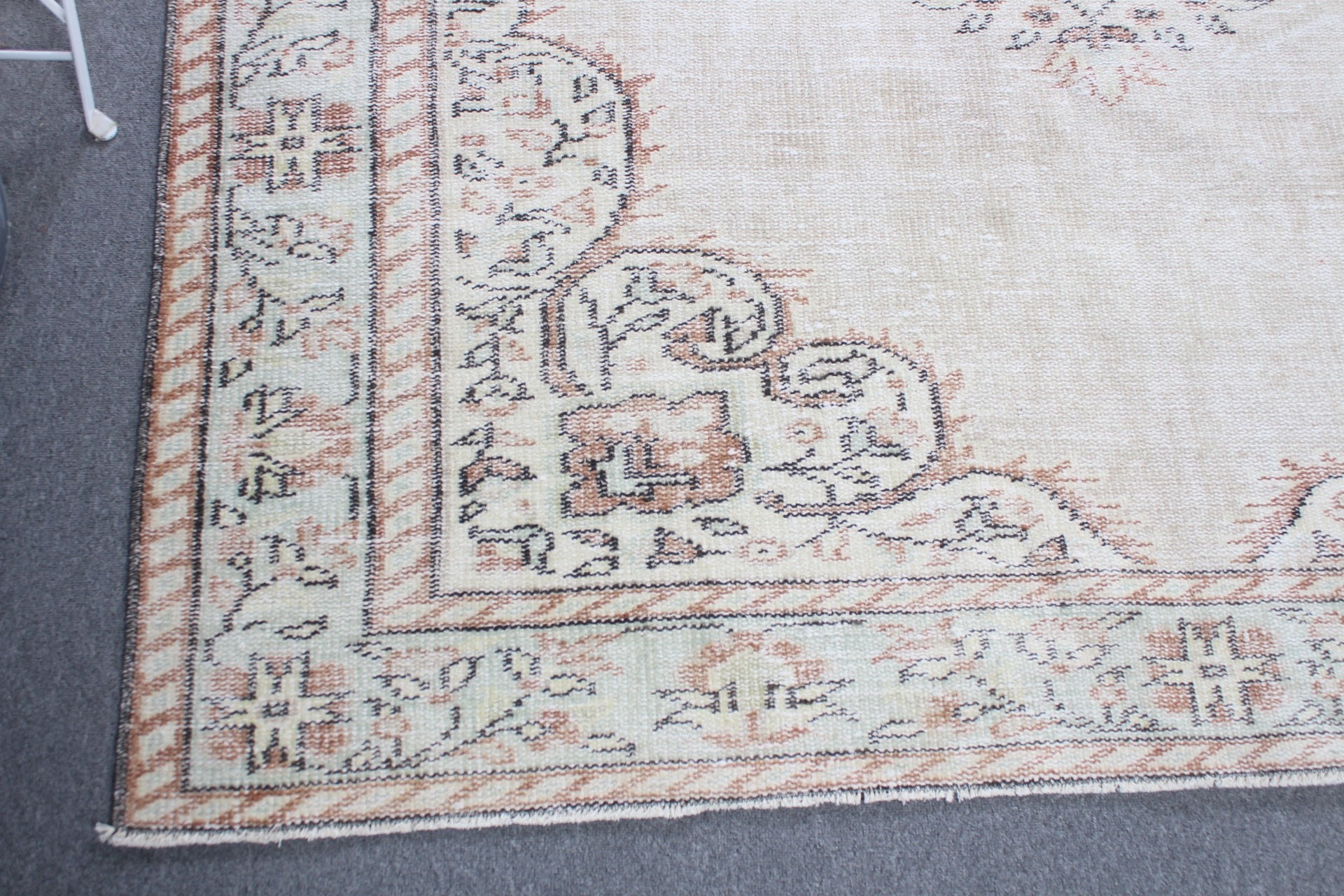 Turkish Rugs, 5.8x9.4 ft Large Rugs, Handmade Rug, Living Room Rugs, Kitchen Rug, Beige Oriental Rugs, Vintage Rug, Salon Rugs, Wool Rugs