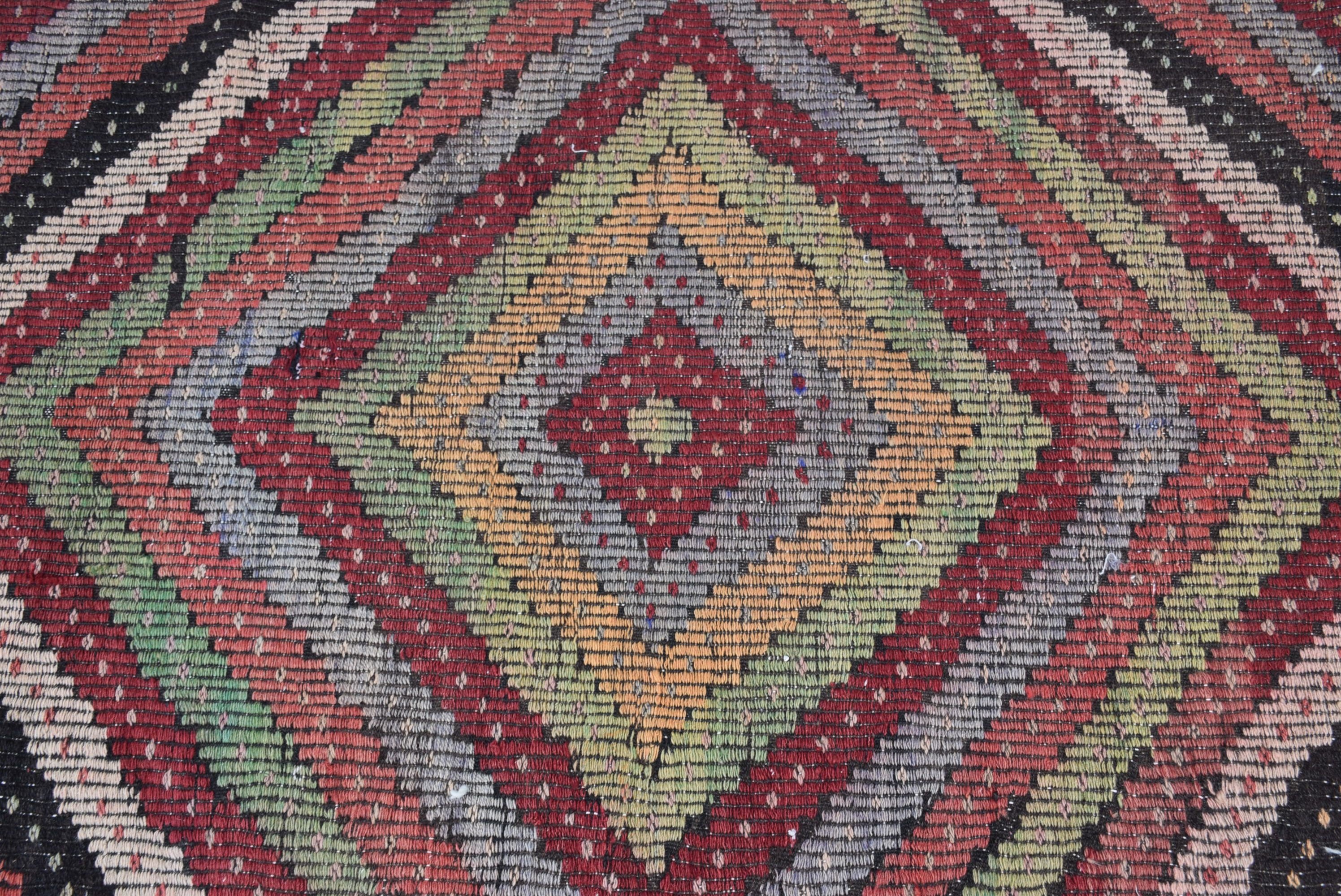 Turkish Rug, Kilim, Floor Rug, Stair Rugs, Rugs for Runner, Vintage Rugs, 3.1x9.9 ft Runner Rugs, Rainbow Moroccan Rug