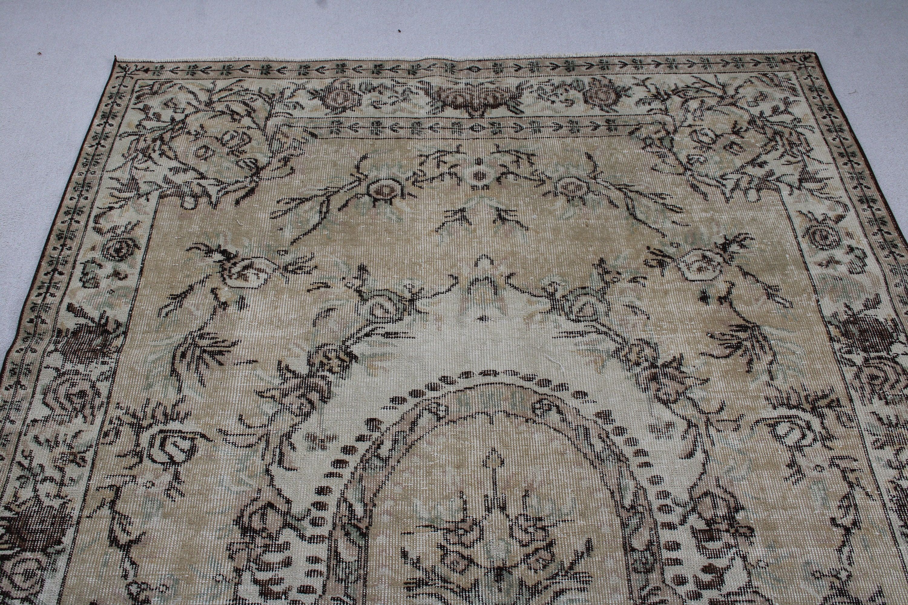 Large Vintage Rugs, Large Oushak Rugs, 5.3x8.5 ft Large Rug, Beige Neutral Rug, Moroccan Rugs, Vintage Rugs, Turkish Rug