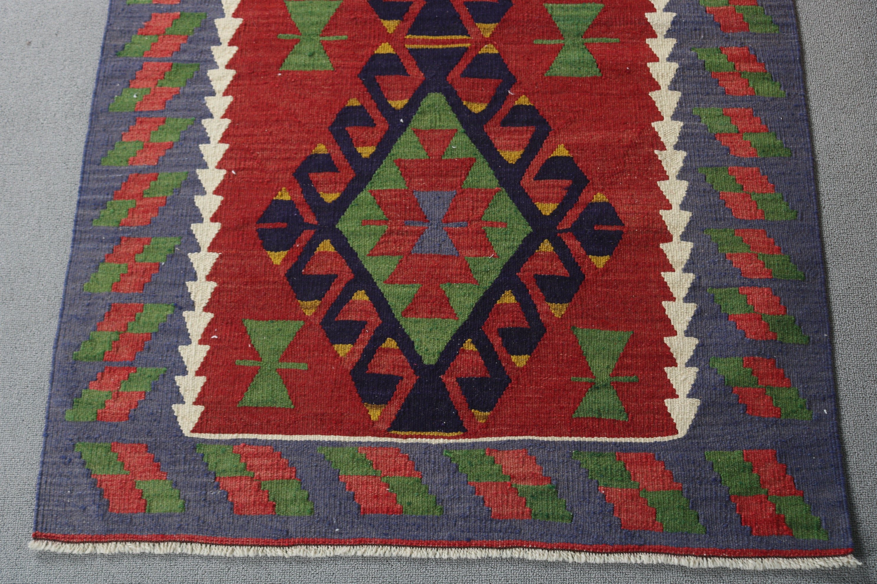 Mavi 2.9x4 ft Küçük Halılar, Türk Halıları, Kilim, Aztek Halıları, Mutfak Halısı, Banyo Halıları, Fas Halıları, Çocuk Halısı, Vintage Halı