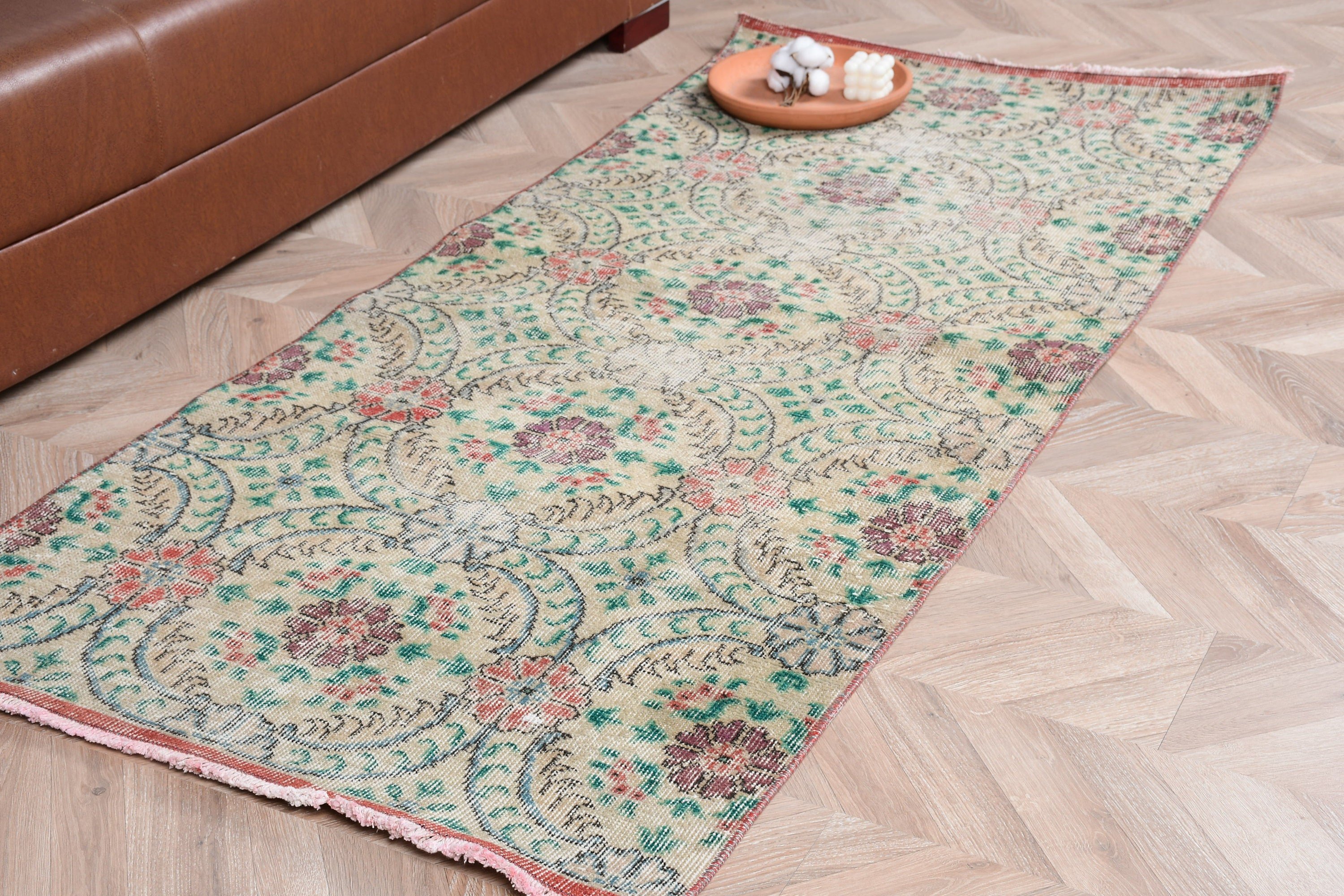 Cute Rug, 2.9x6.2 ft Accent Rug, Bedroom Rug, Turkish Rug, Kitchen Rugs, Vintage Rugs, Home Decor Rug, Anatolian Rug, Green Anatolian Rugs