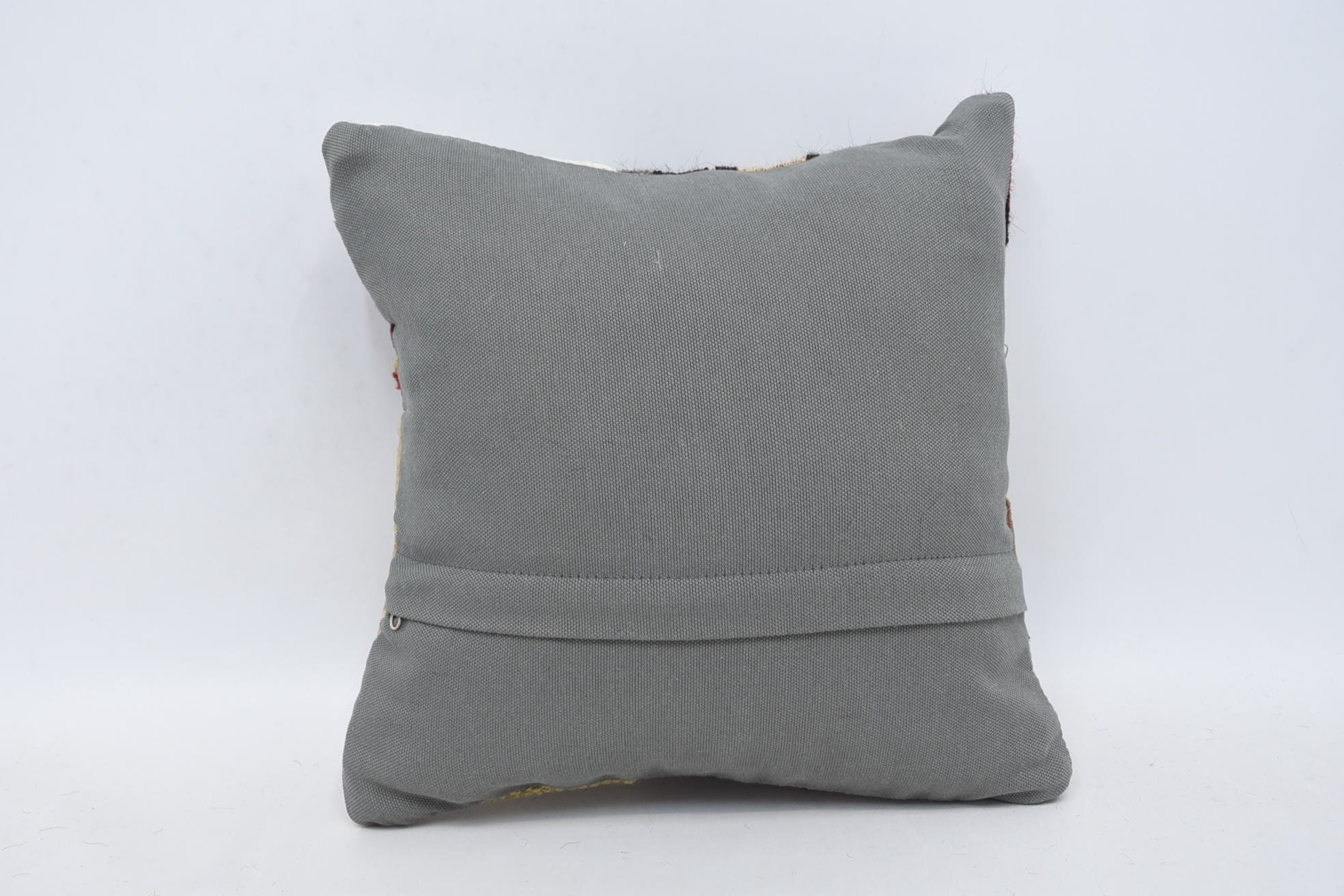 14"x14" Beige Pillow, Handwoven Cushion Case, Colorful Pillow Case, Ethnical Kilim Rug Pillow, Kilim Pillow, Vintage Kilim Throw Pillow