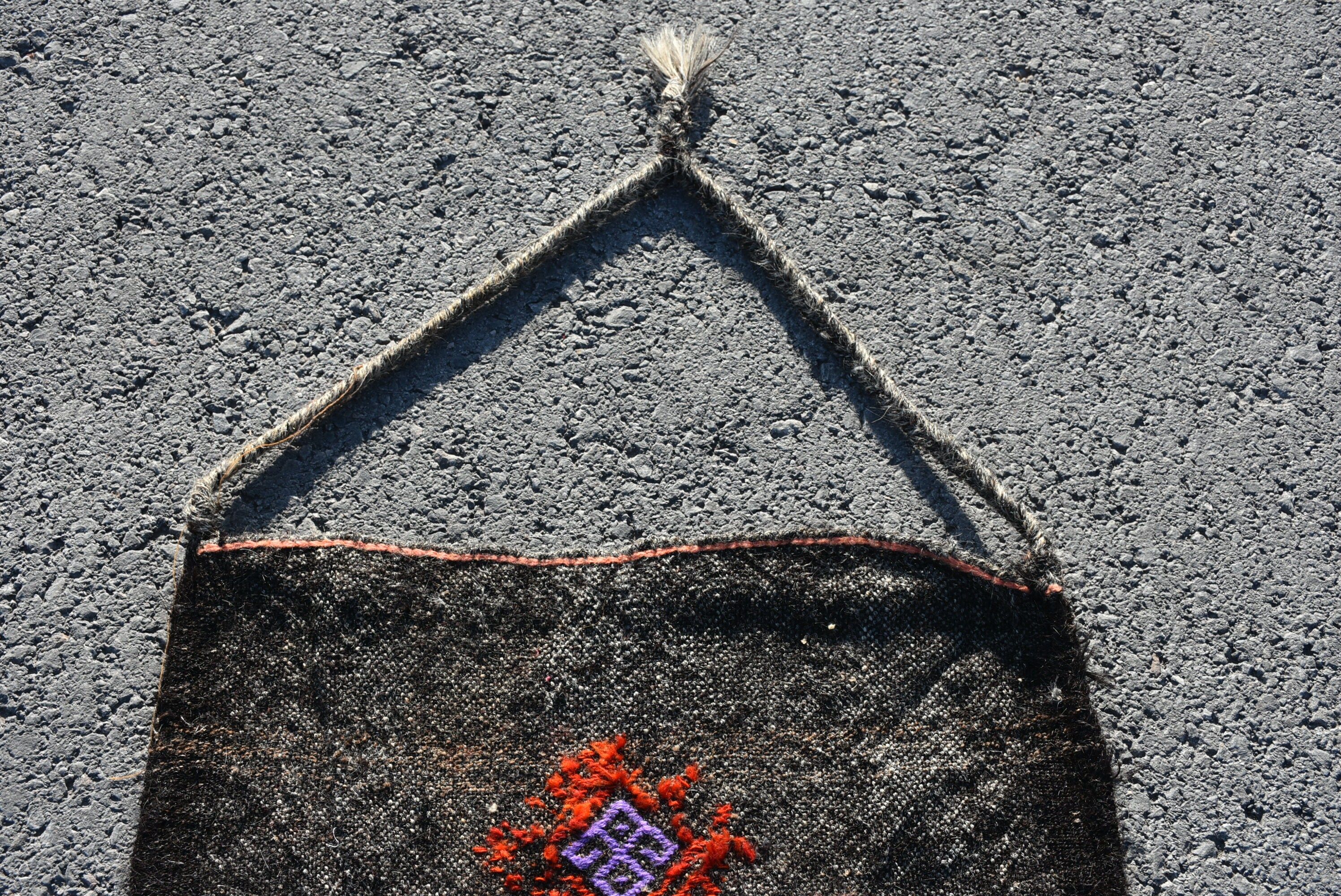 Turkish Rug, Antique Rug, Black Moroccan Rug, Entry Rug, Old Rug, Kilim, Vintage Rugs, 1.9x2 ft Small Rug, Wall Hanging Rug
