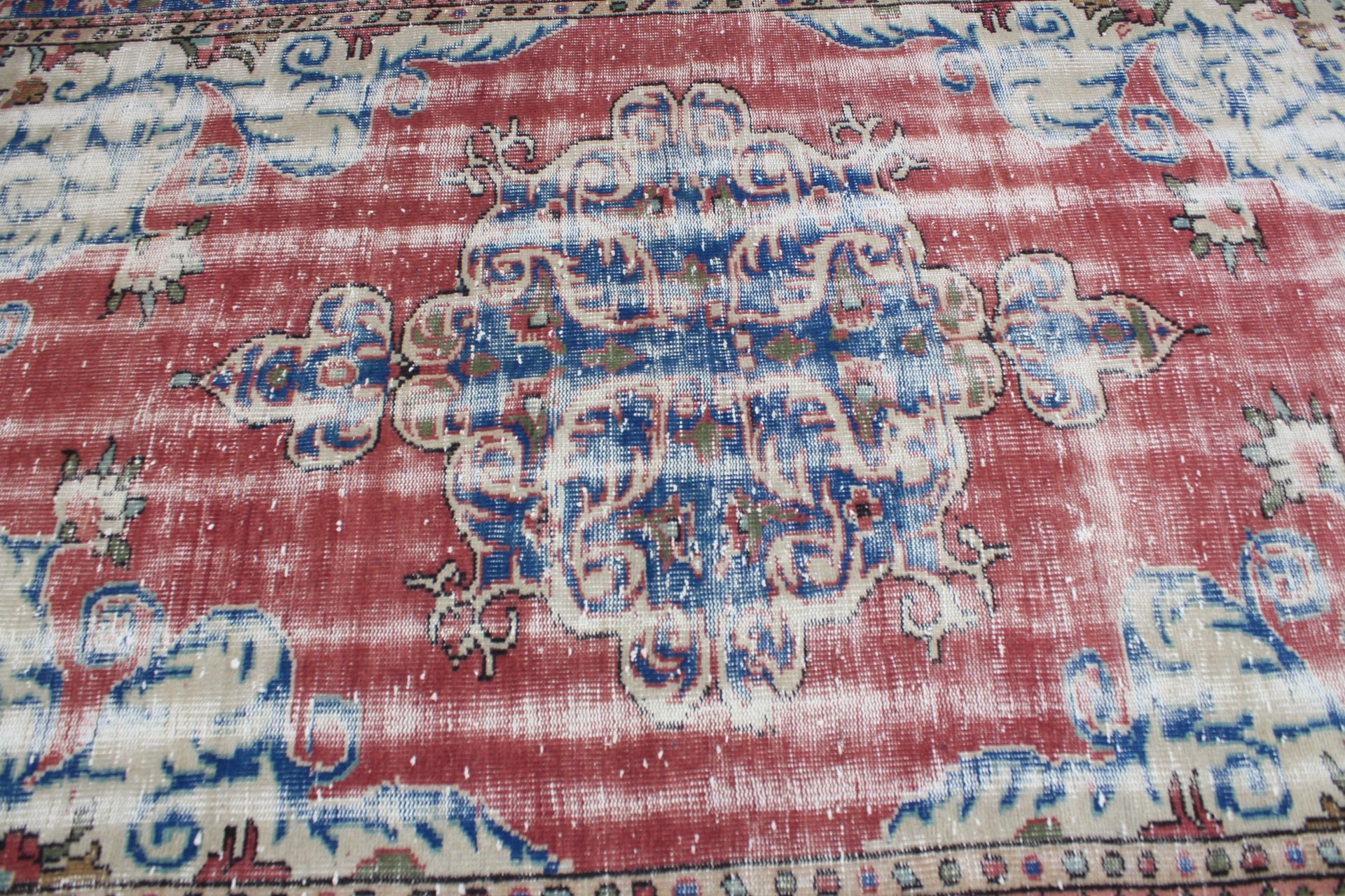 Kırmızı Fas Halısı, Vintage Halı, Yemek Odası Halıları, 5.8x8.7 ft Büyük Halılar, Türk Halısı, Yatak Odası Halısı, Oturma Odası Halısı, Anadolu Halıları