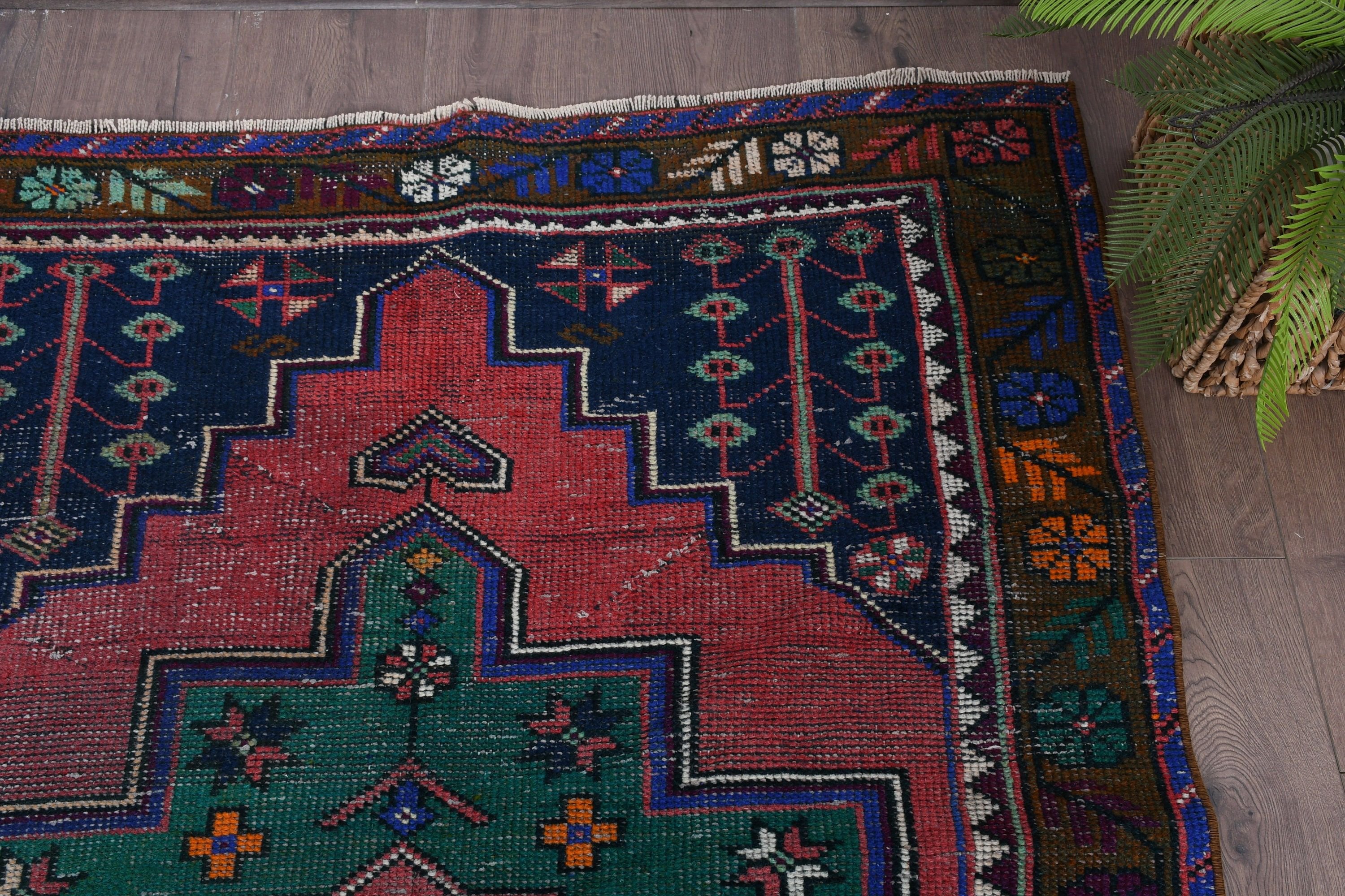 Mutfak Halıları, Organik Halı, Antika Halı, Türk Halısı, Pembe Oushak Halısı, Vintage Halı, 3,9x8,5 ft Alan Halıları, Yatak Odası Halısı