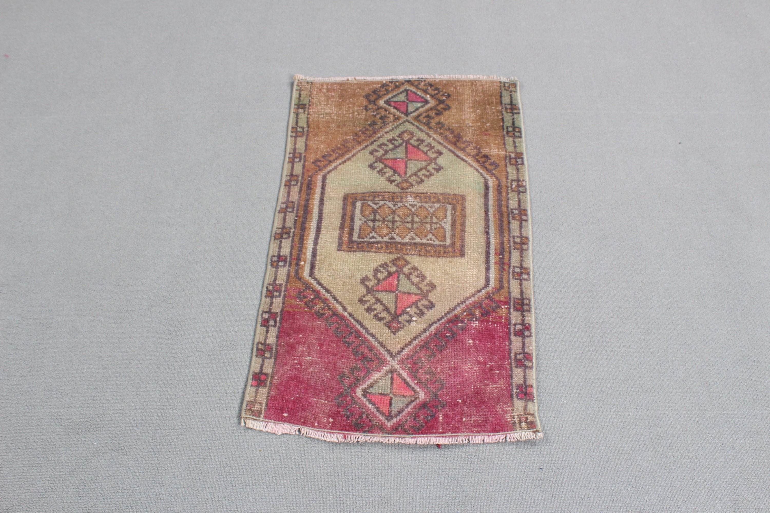 Handwoven Rug, Aesthetic Rug, Car Mat Rug, Turkish Rug, Kitchen Rugs, Oriental Rug, Pink  1.6x2.7 ft Small Rugs, Vintage Rugs