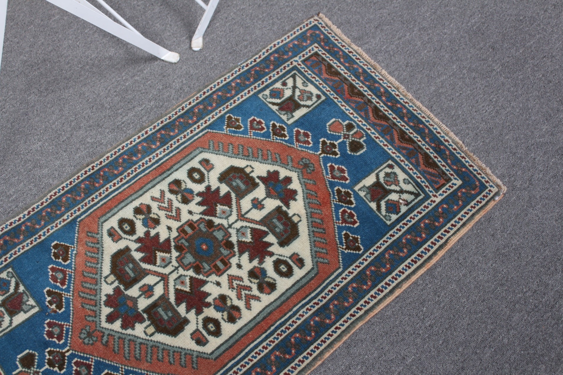 Vintage Rug, Car Mat Rugs, Kitchen Rug, 1.7x3.1 ft Small Rugs, Moroccan Rugs, Boho Rug, Blue Oriental Rug, Turkish Rugs, Antique Rug