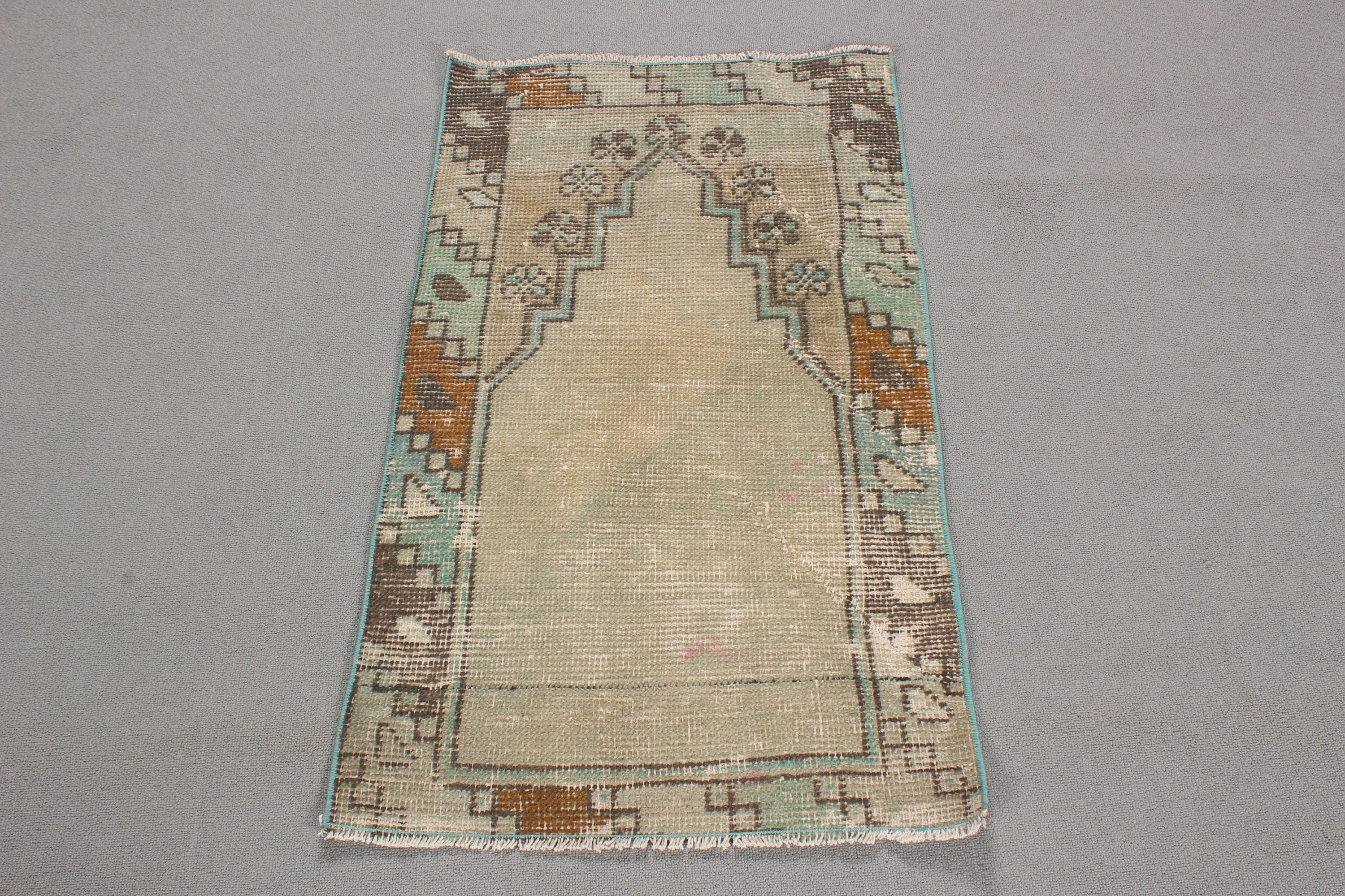 Kapı Paspası Halıları, Vintage Halı, Türk Halısı, Yatak Odası Halıları, Lüks Halılar, Fas Halısı, Banyo Halıları, Yeşil 1.9x3.2 ft Küçük Halı