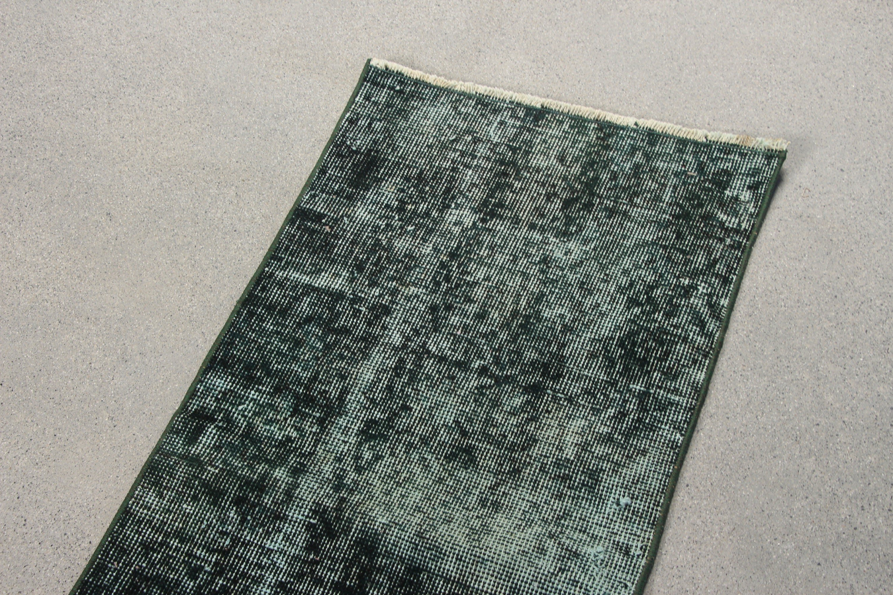 Yeşil Antik Halı, Antik Halı, Duvar Halı, Ev Halı, Mutfak Halı, Banyo Halı, Mutfak Halı, Türk Halı, Yatak odası Halı, 50x117 cm Küçük Halı