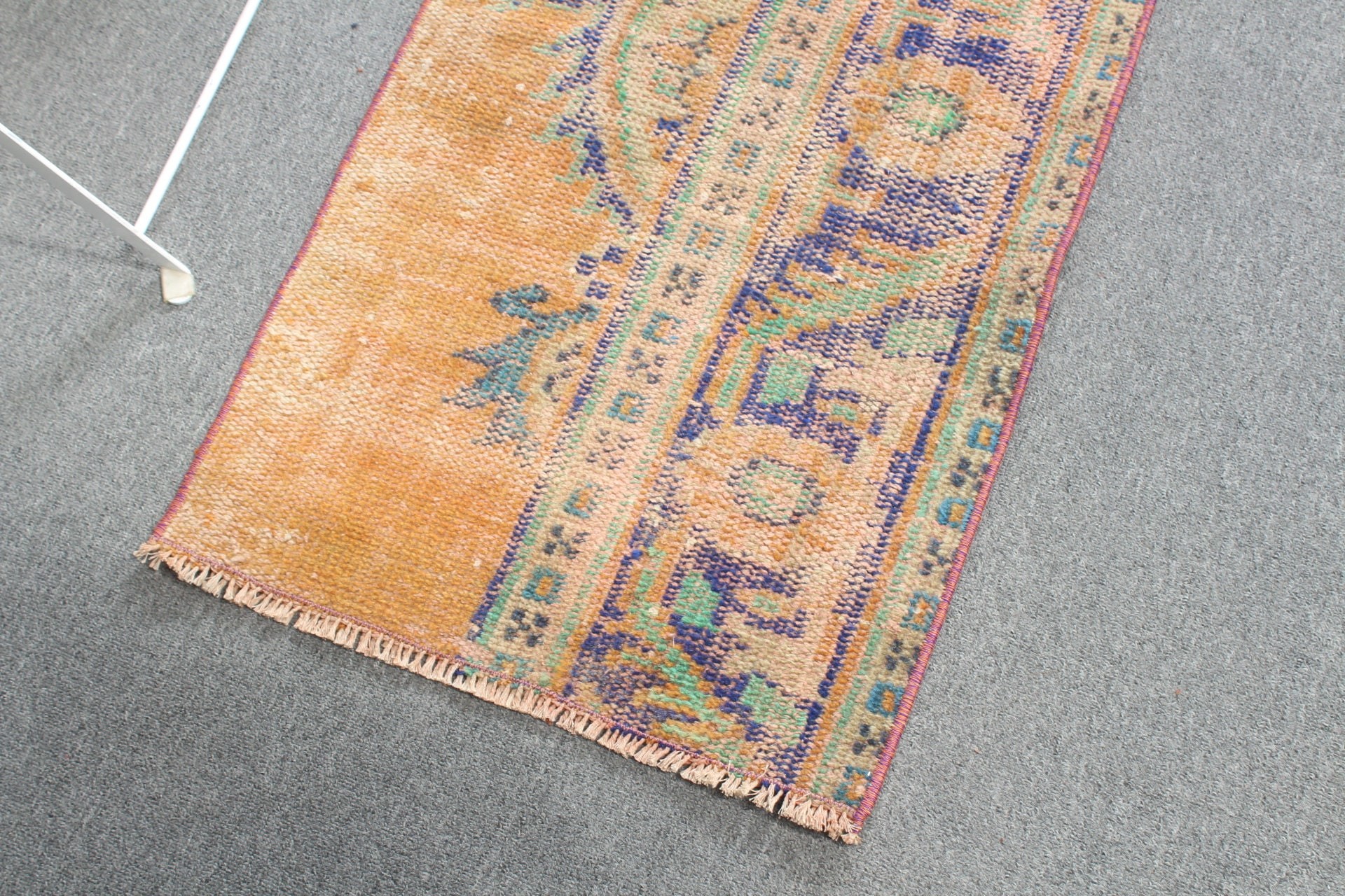 Floor Rugs, Vintage Rug, Vintage Decor Rug, Oushak Rug, Turkish Rug, Nursery Rug, 1.6x3.2 ft Small Rug, Orange Home Decor Rug, Bathroom Rug