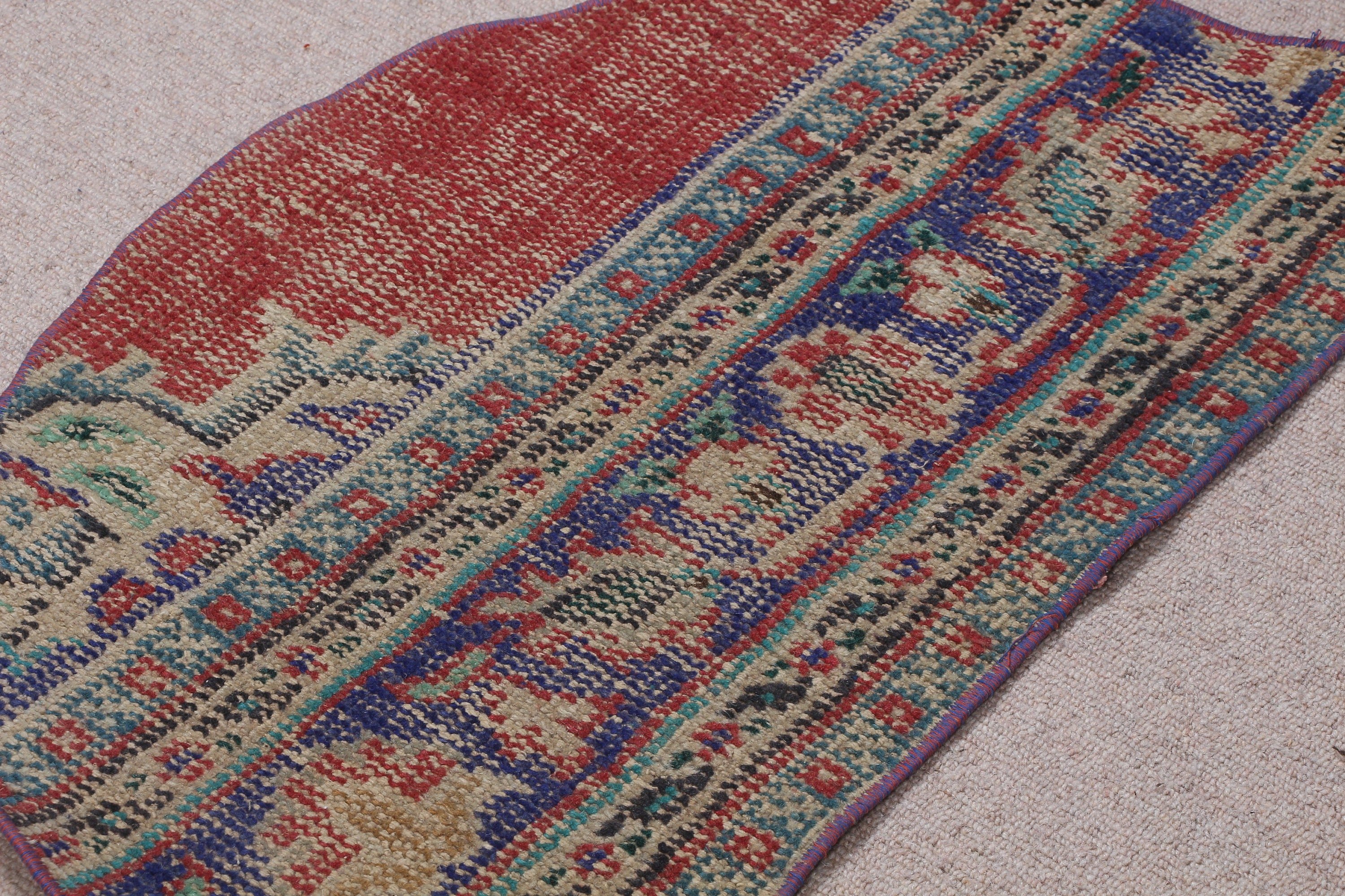 Turkish Rug, Nursery Rug, Beige Moroccan Rug, Vintage Rug, Bath Rug, Oushak Rug, Rugs for Bedroom, Antique Rug, 2.5x1.6 ft Small Rugs